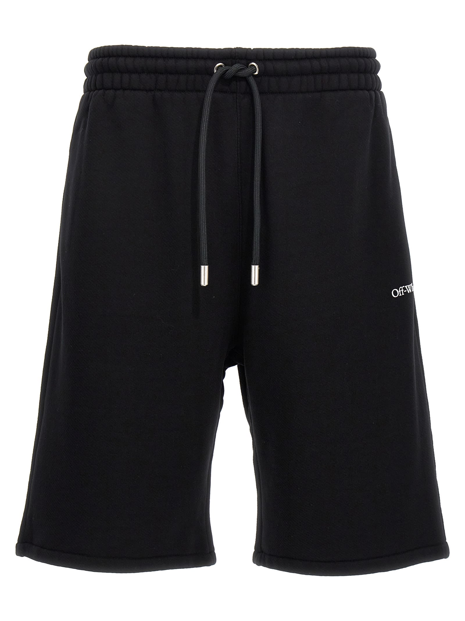 Shop Off-white Windy Arrow Skate Bermuda Shorts In Black /white