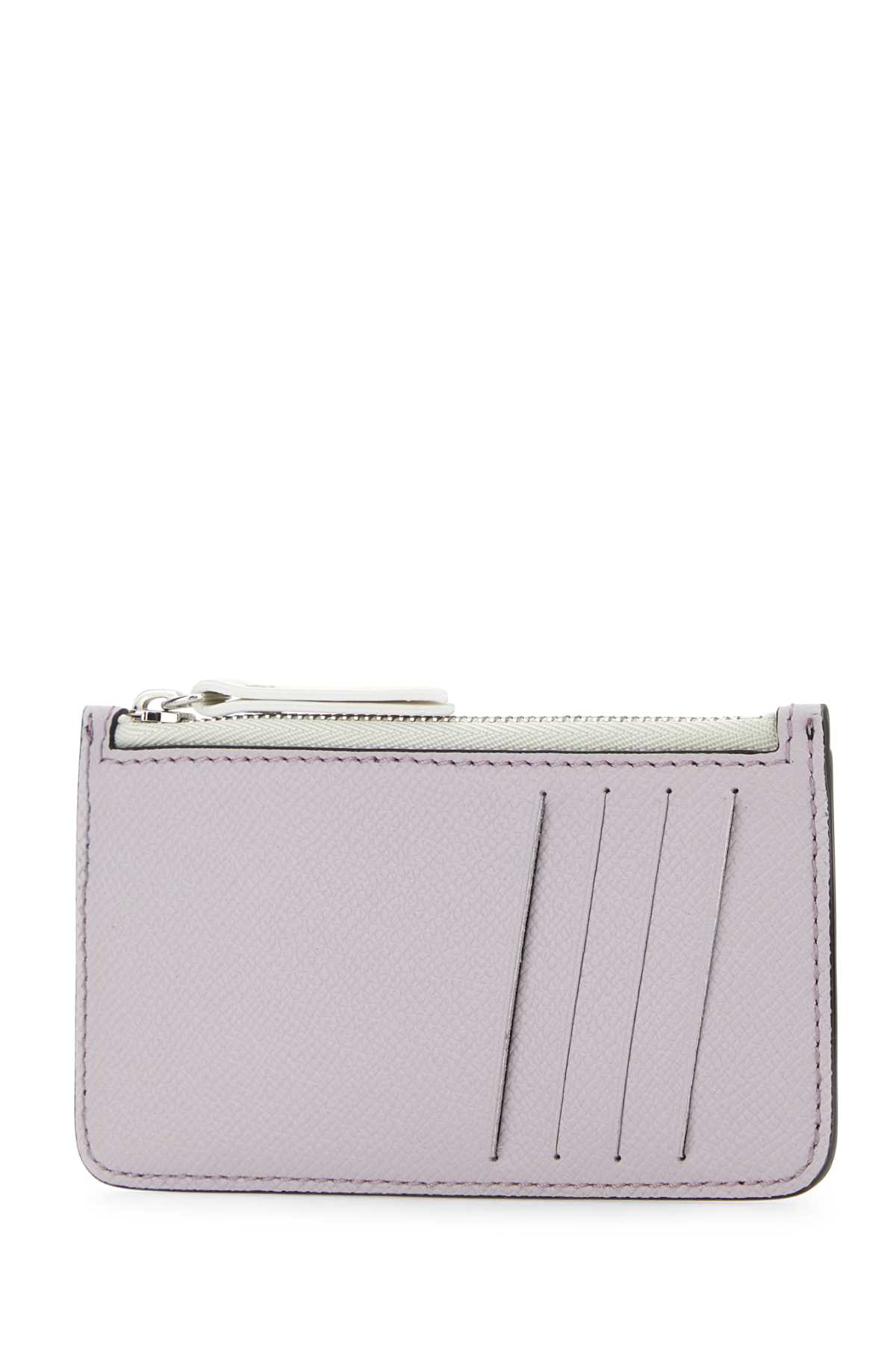 Maison Margiela Lilac Leather Card Holder In Ha005