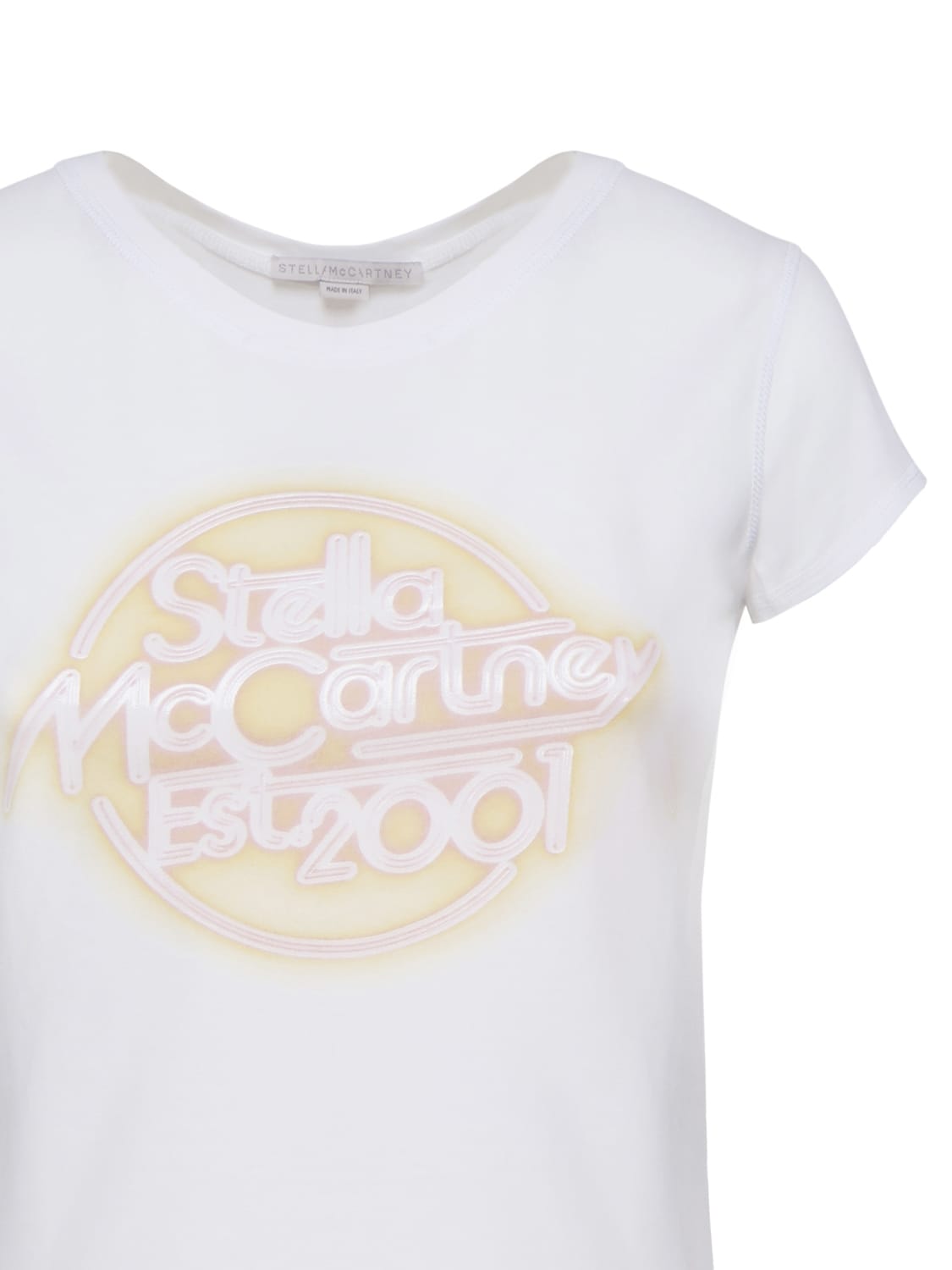 Shop Stella Mccartney T-shirt With Print In Pure White