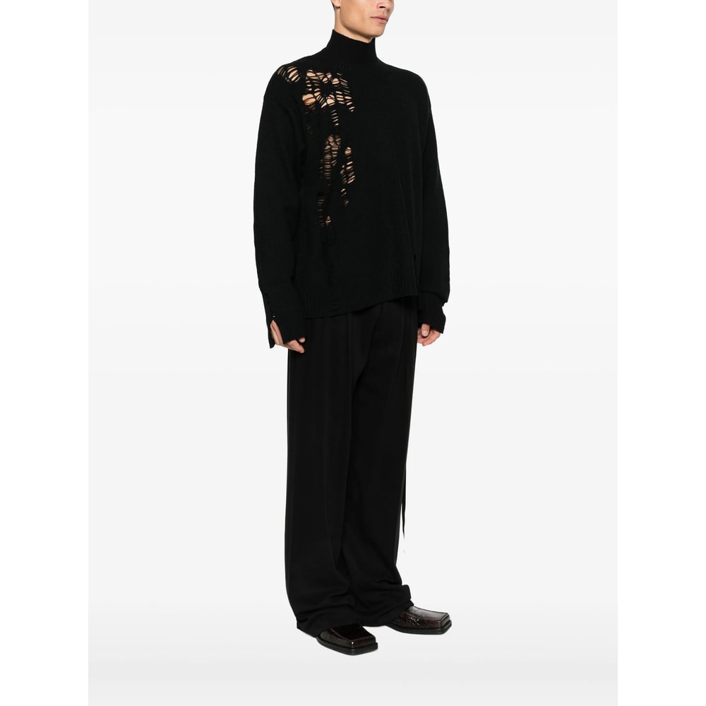 Ann Demeulemeester Turtleneck Sweater In Black