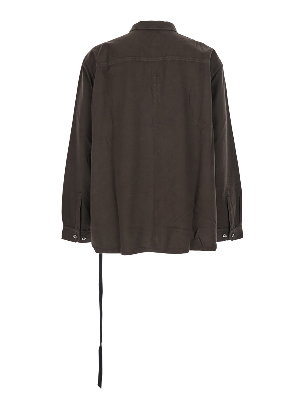 Drkshdw Brown Classic Collar Shirt With Lace Detail In Cotton Woman In Brown