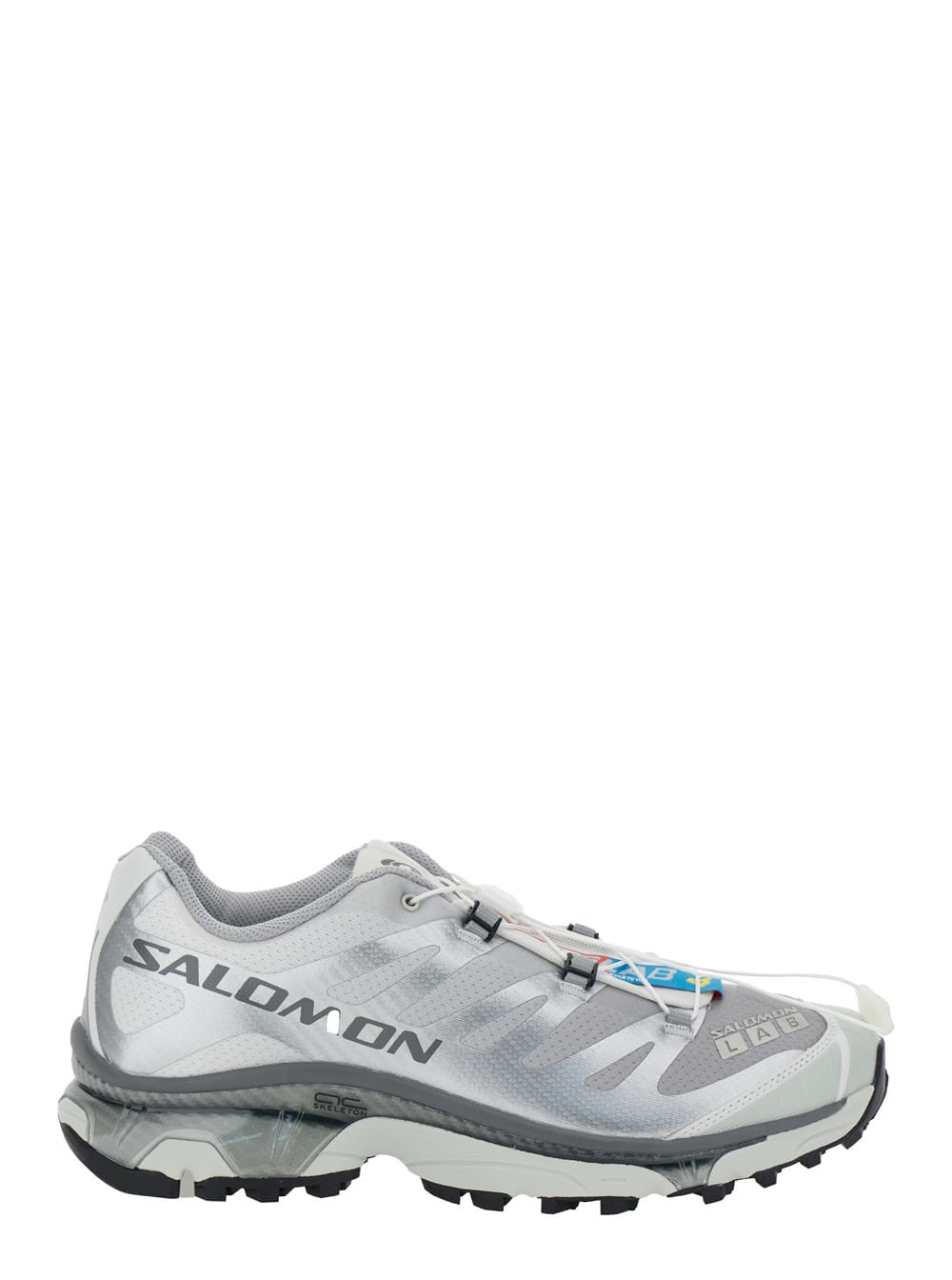 xt-6 S/lab Silver Sneakers With Drawstring In Mesh And Tech Fabric