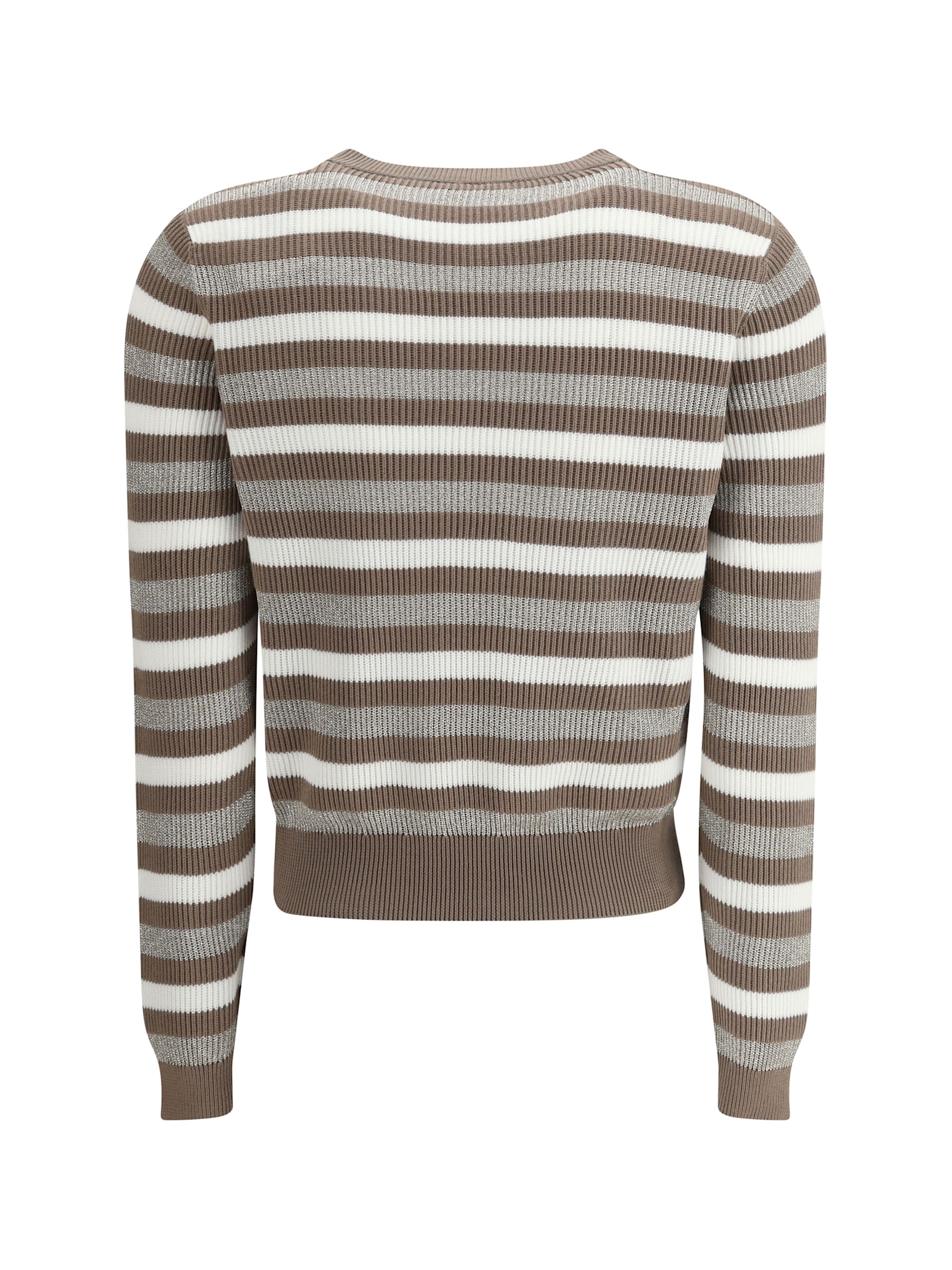 Brunello Cucinelli Women Sparkling Striped Sweater In Multi