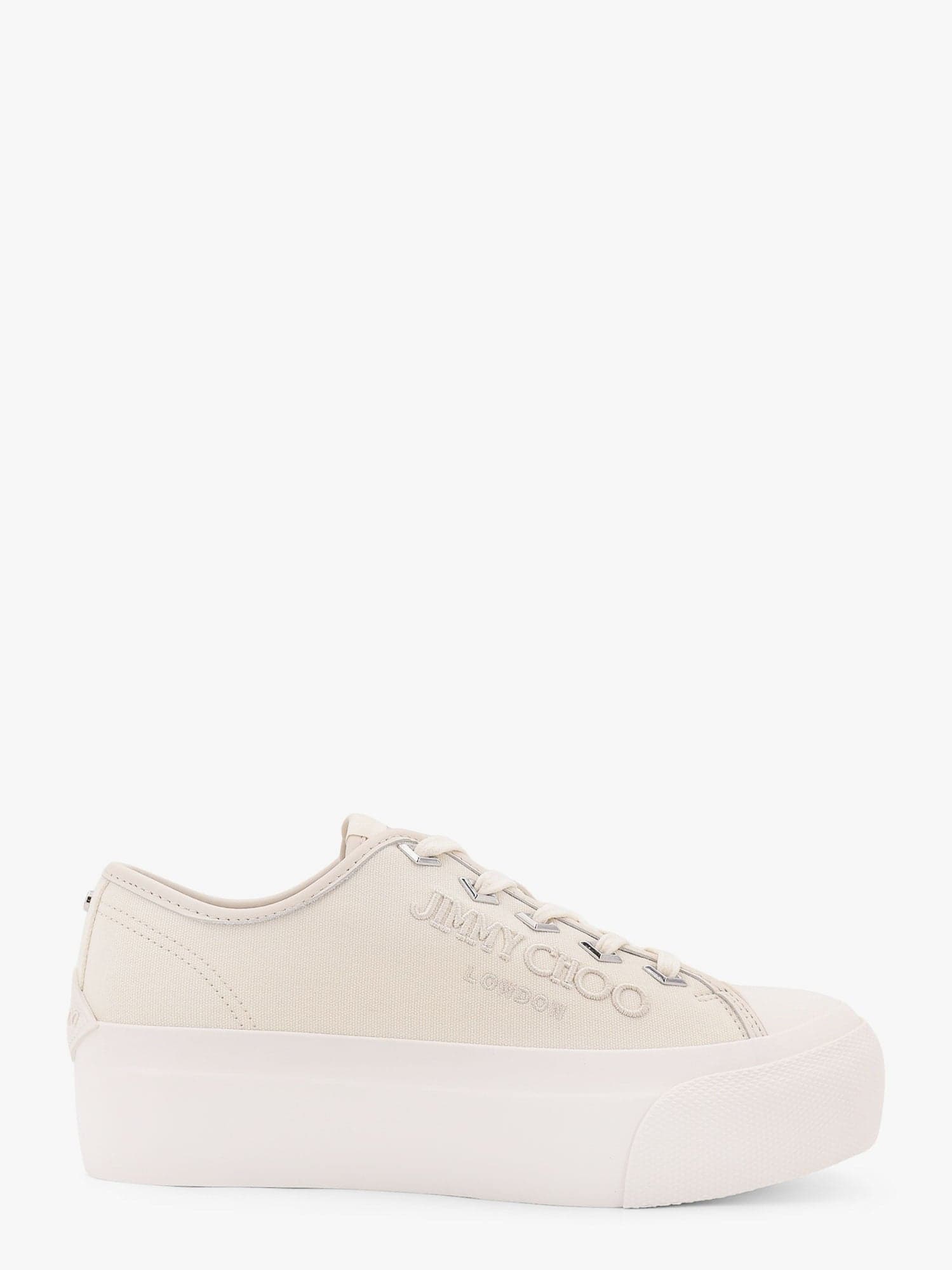 Jimmy Choo Palma Maxi Low-top Canvas Sneakers With Plateau