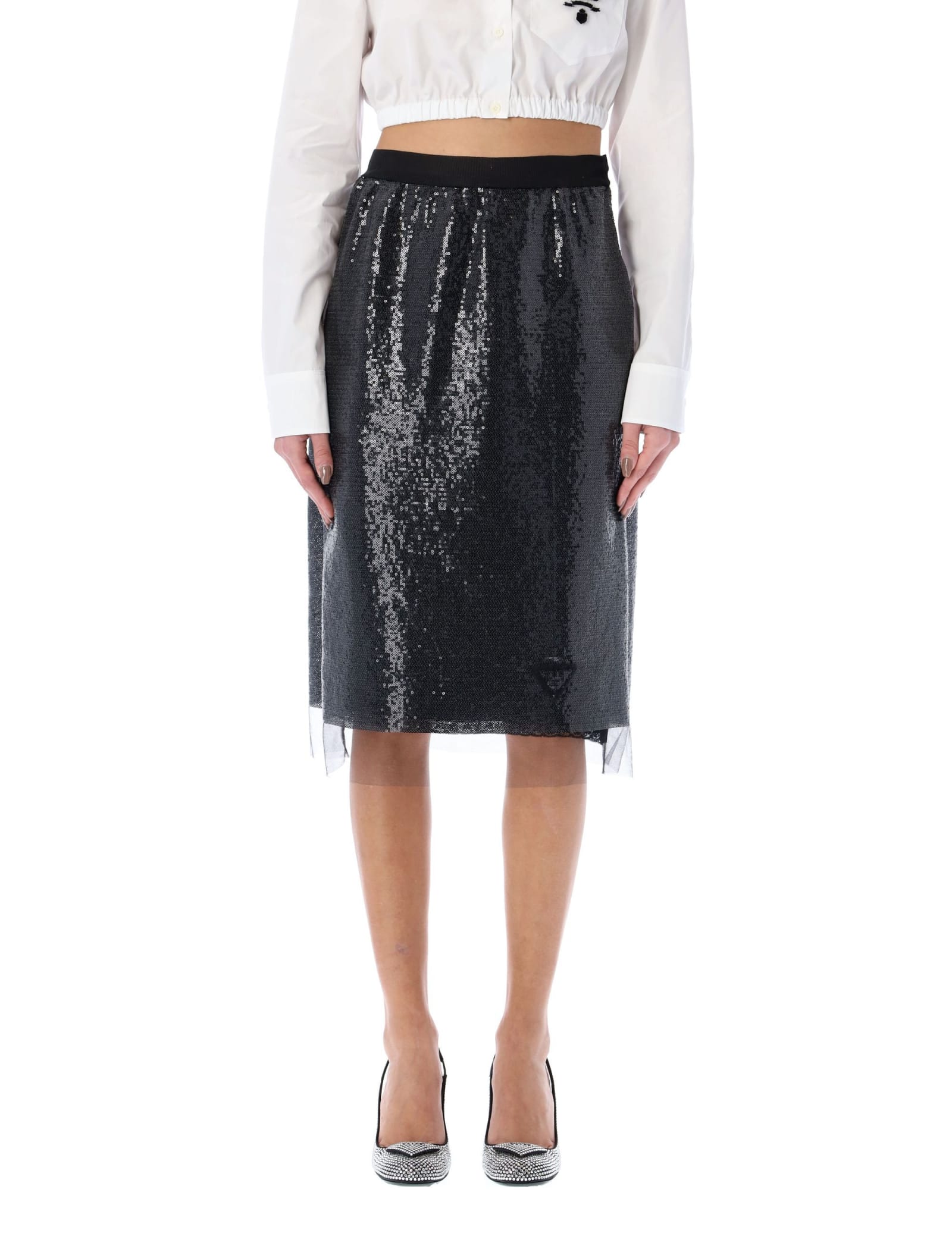 prada sparkly skirt