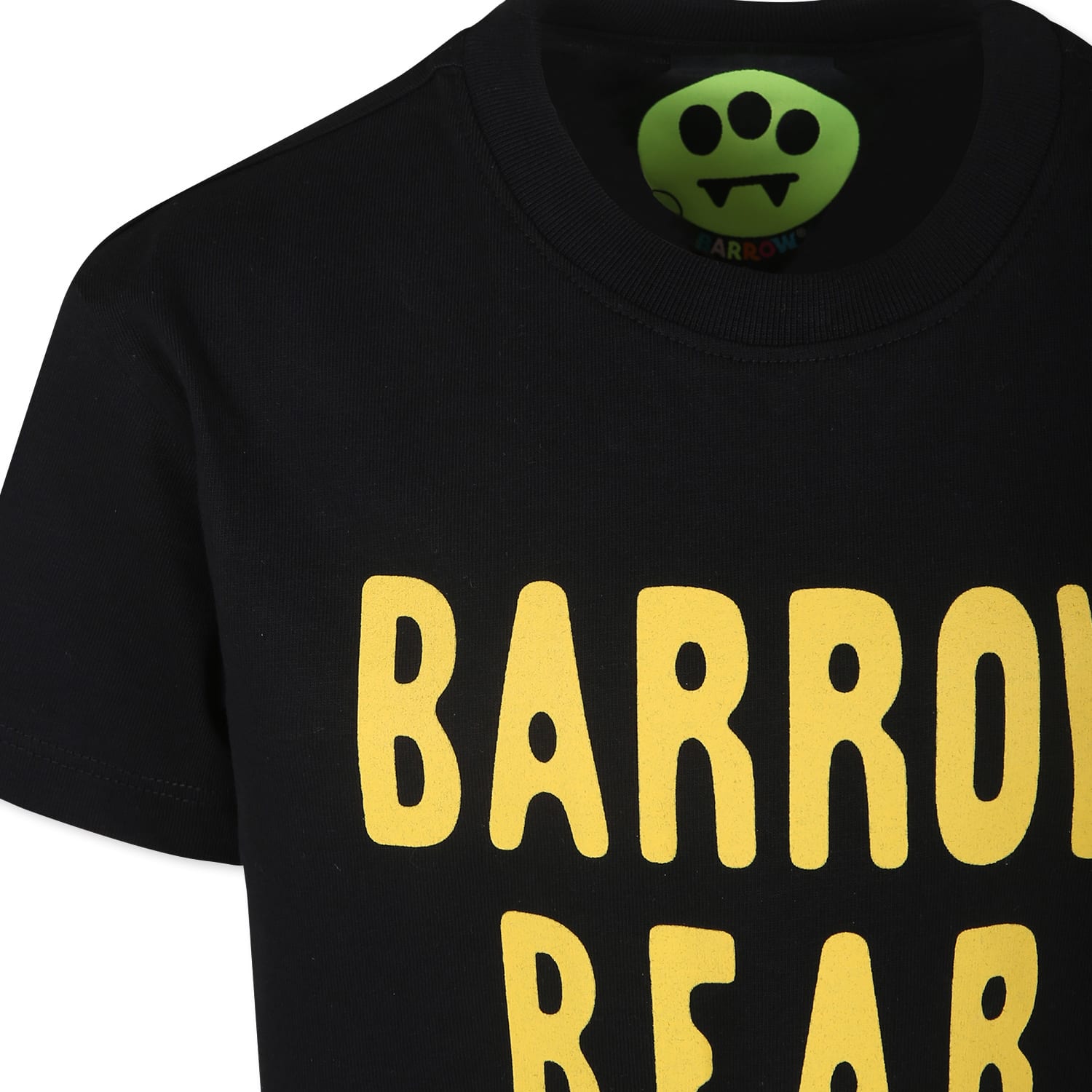 Shop Barrow Black T-shirt For Kids With Logo And Bear