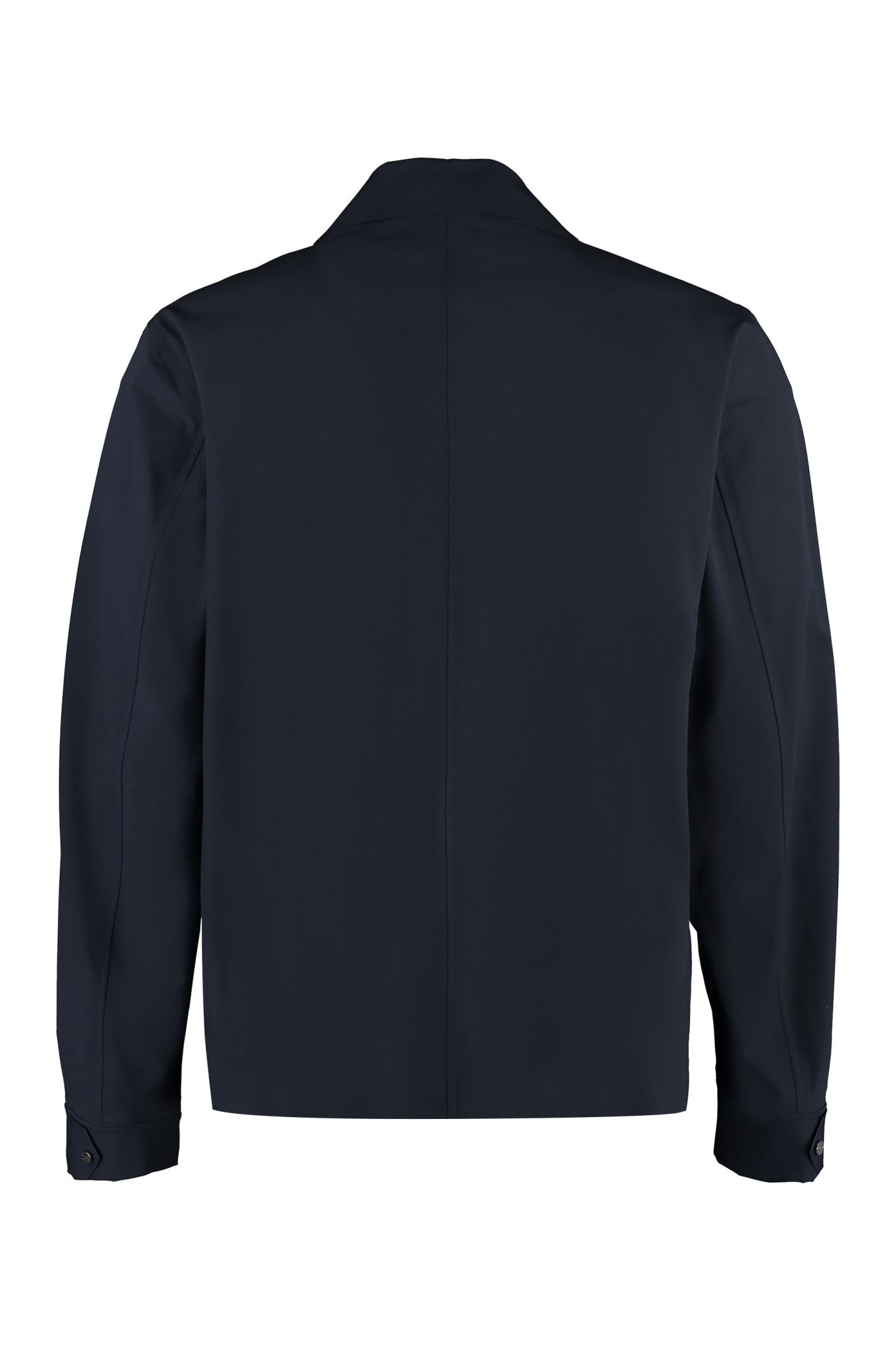 Shop Herno Technical Fabric Overshirt In Blue