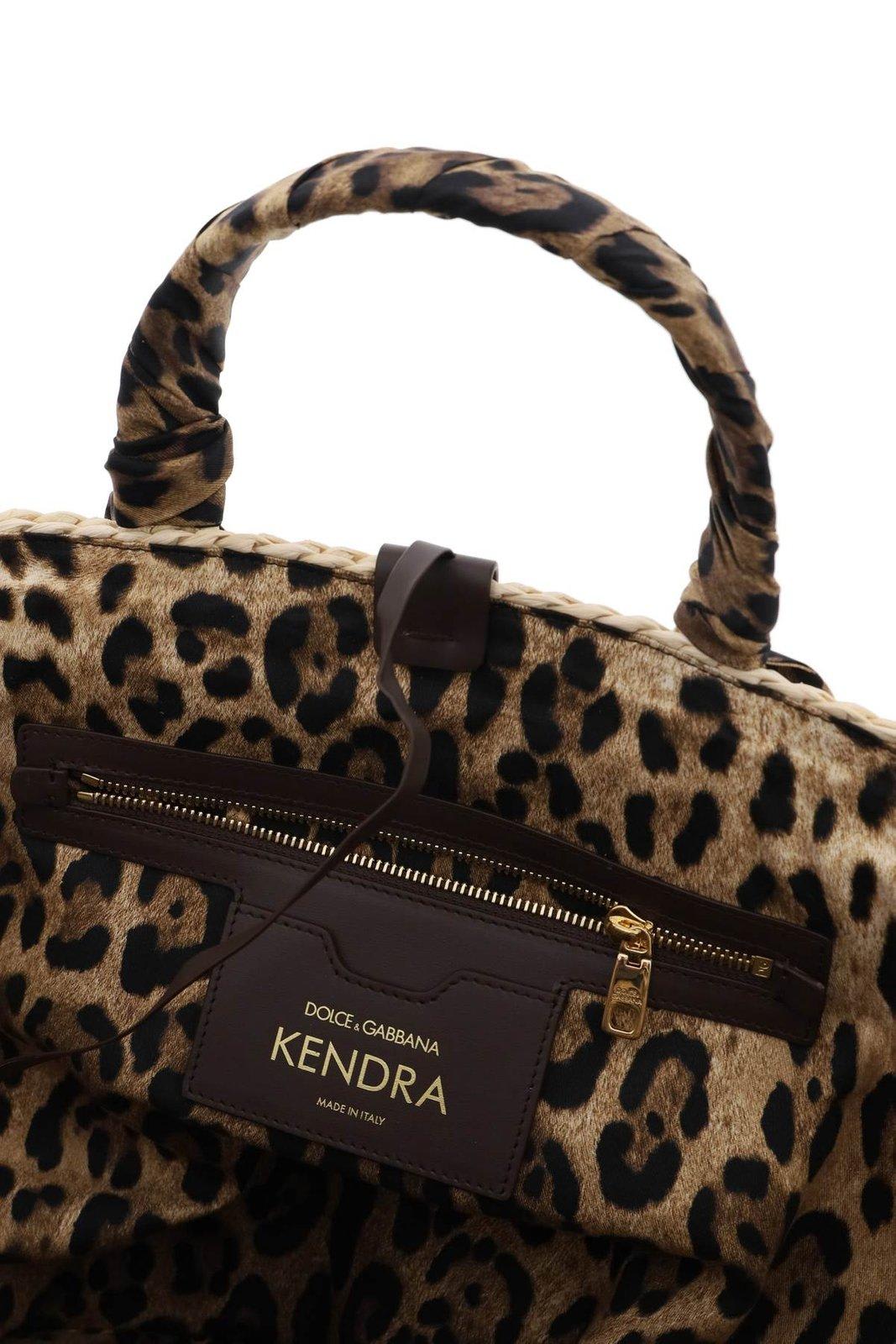 Shop Dolce & Gabbana Kendra Dg Patch Medium Shopper Bag In Neutrals