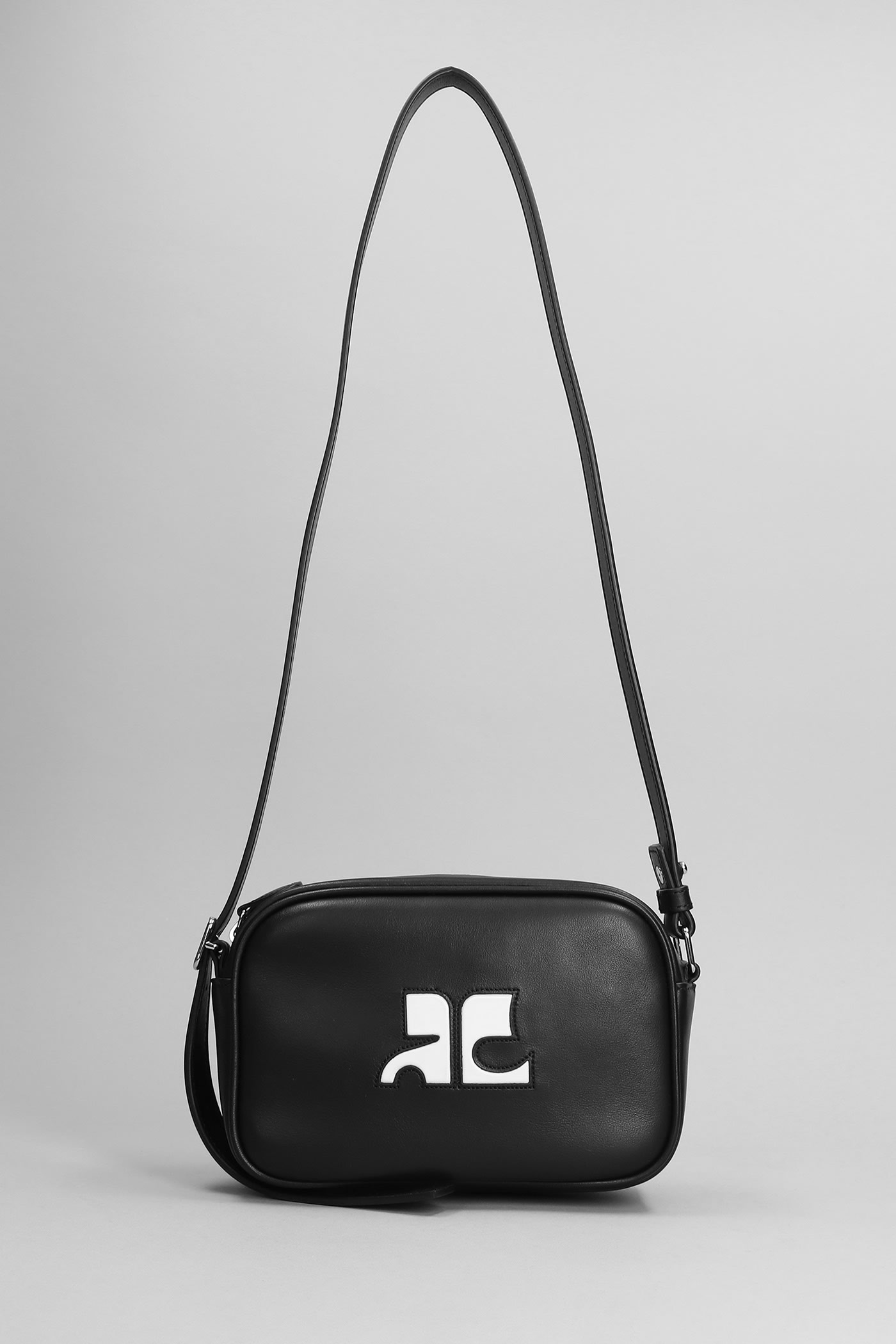 Courrèges Shoulder Bag In Black Leather