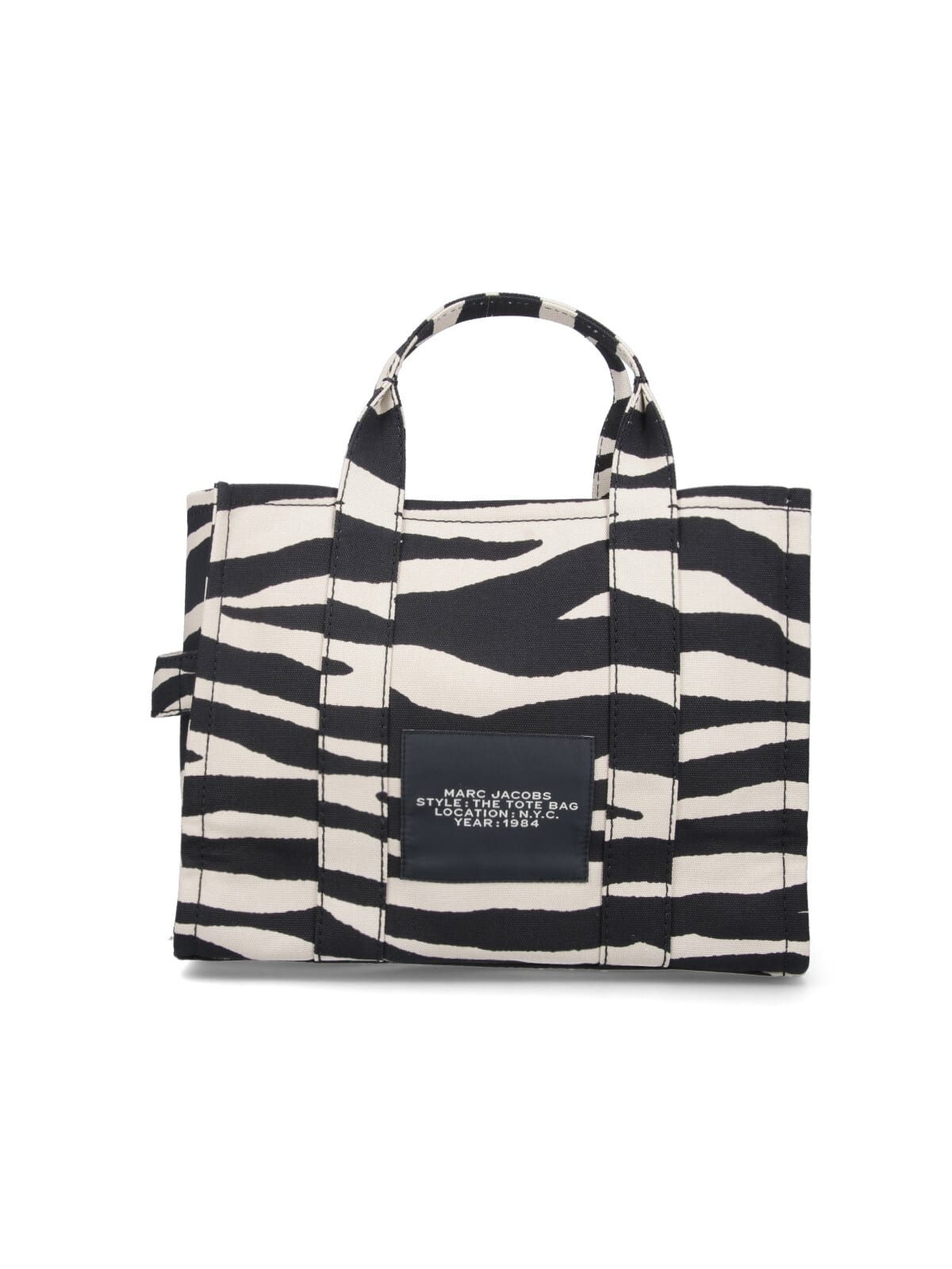 Shop Marc Jacobs Medium Tote Bag The Zebra Canvas In Crema