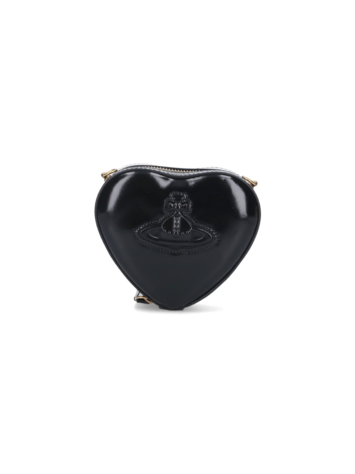 Shop Vivienne Westwood Louise Heart Crossbody Bag In Black