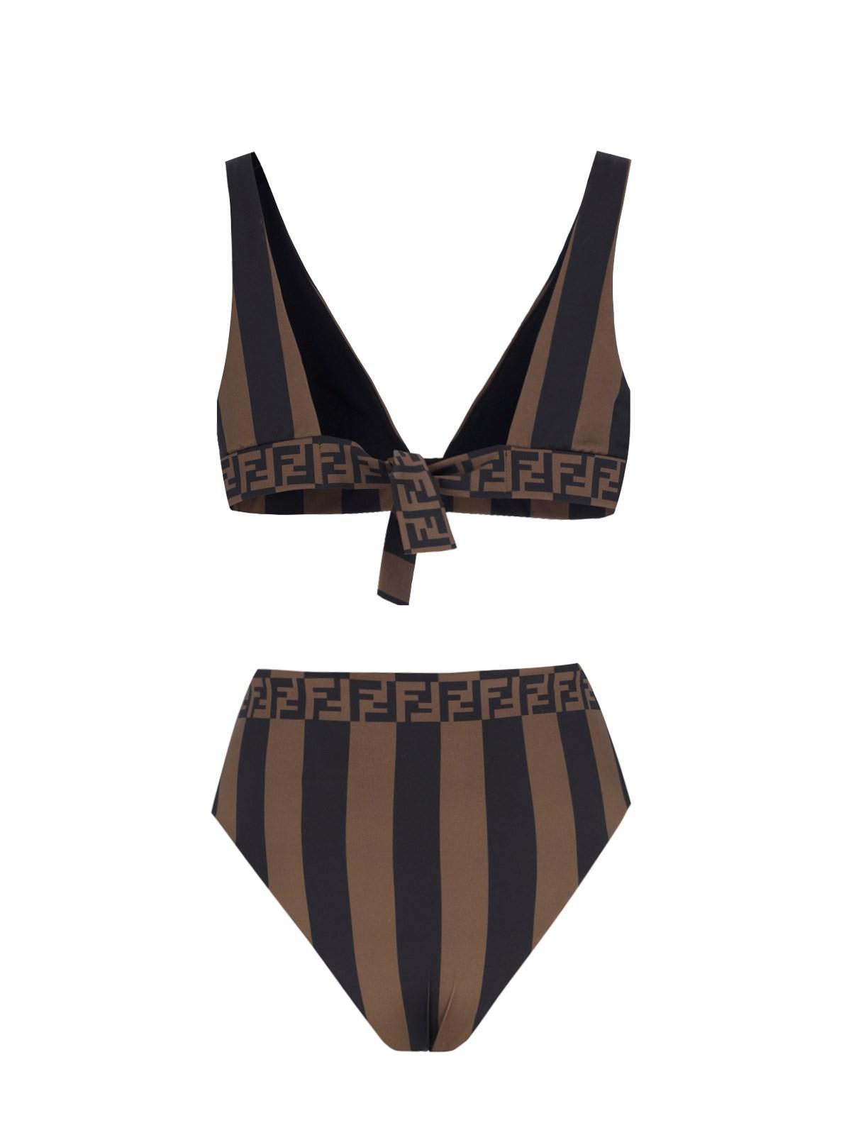 Shop Fendi Logo Bikini