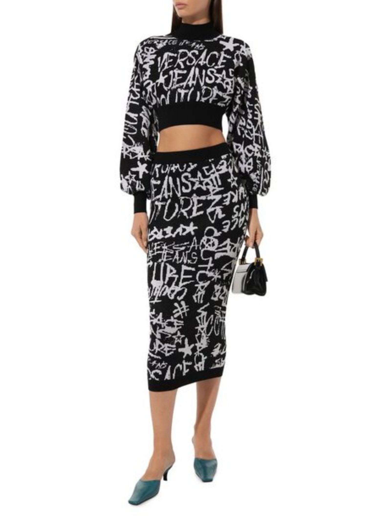 Shop Versace Jeans Couture Skirt In Black