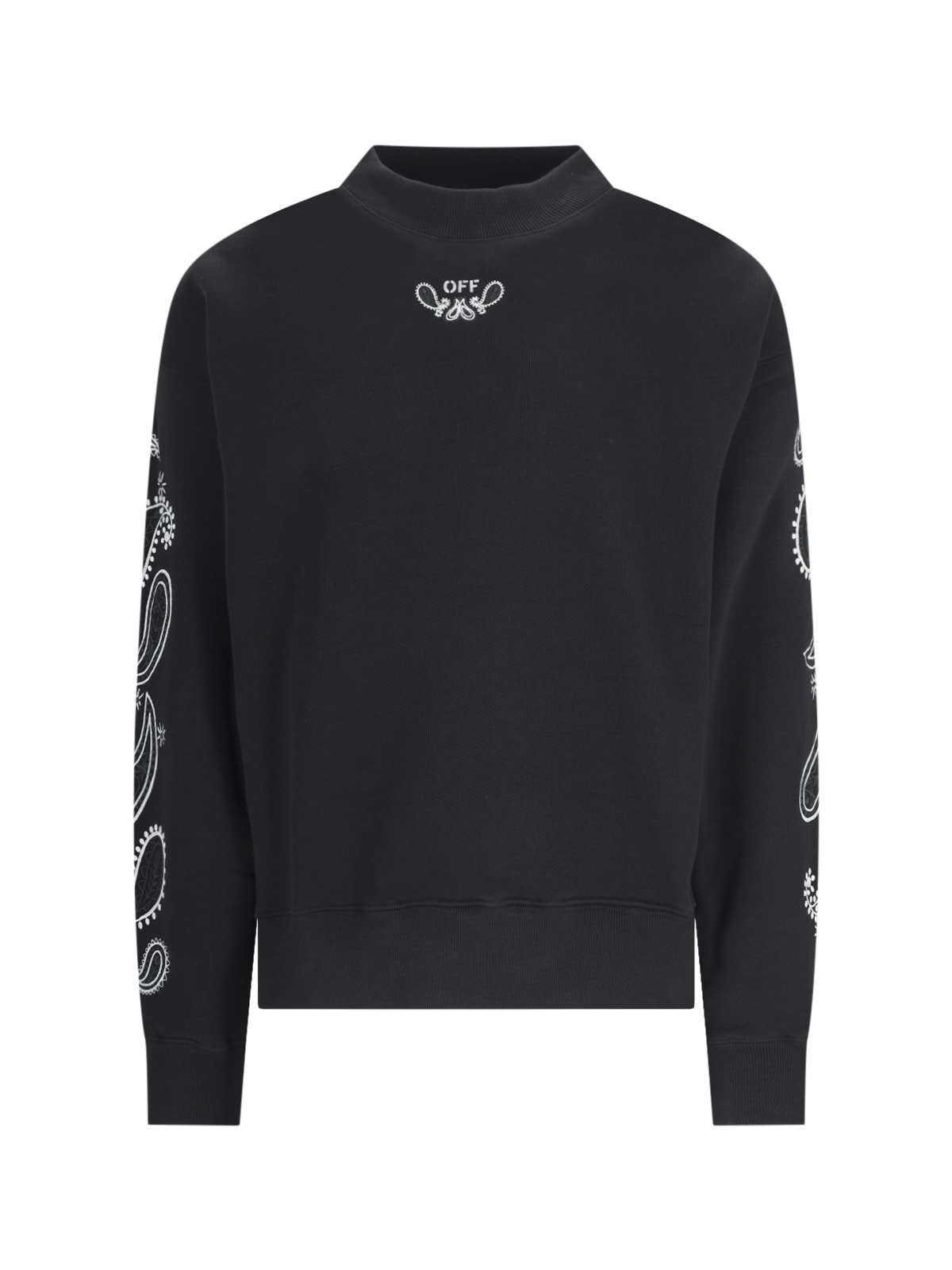 Shop Off-white Bandana Crew Neck Sweatshirt In Black