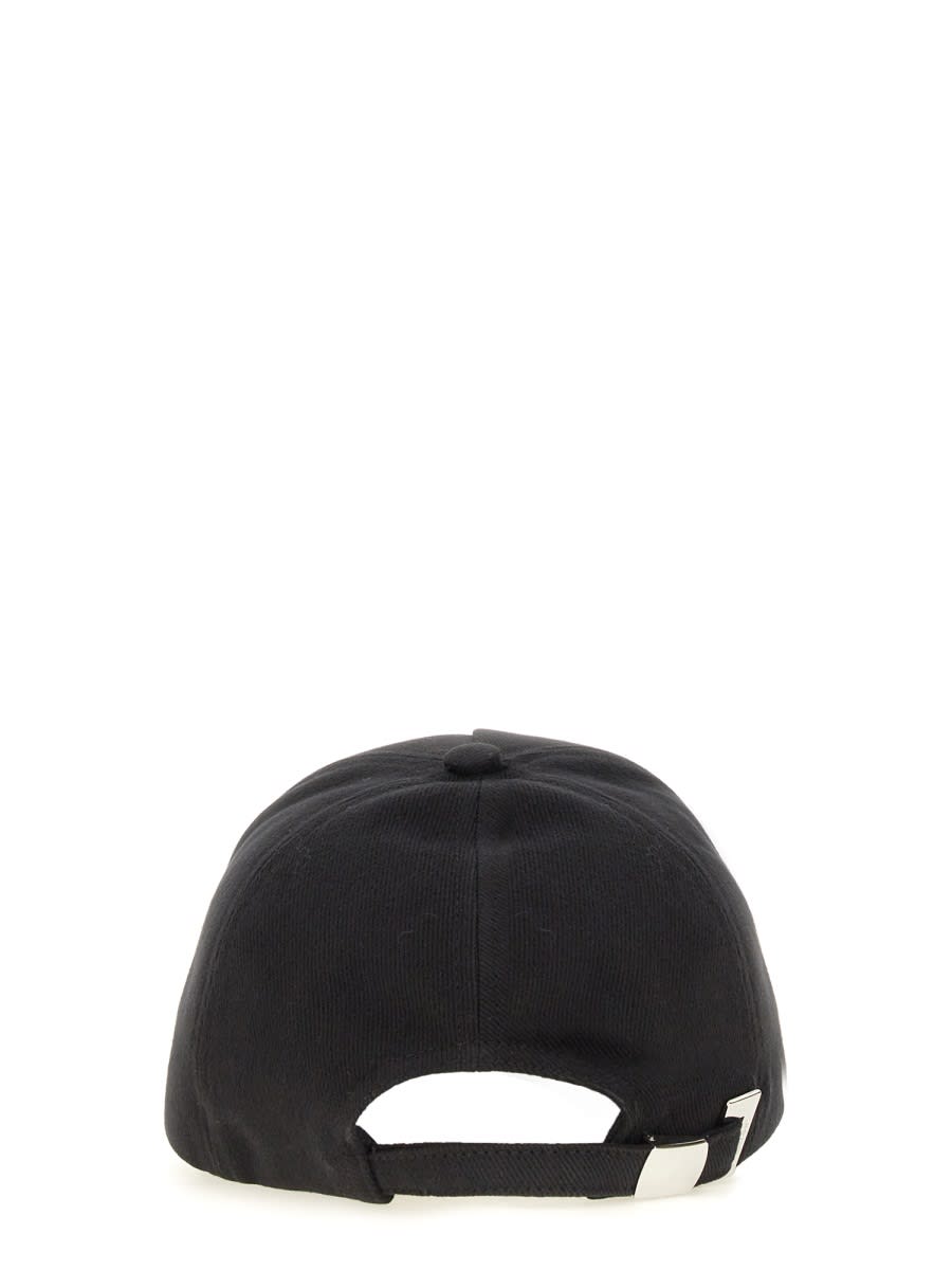 Balmain Men Baseball Hat With Logo Embroidery In Black