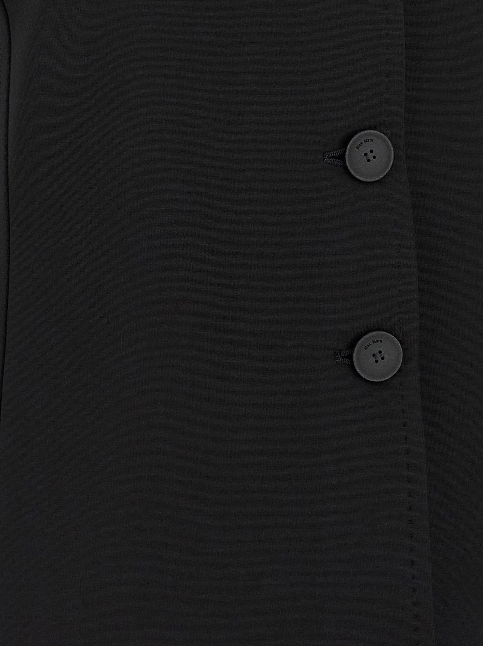 Max Mara Fornovo Sleeveless V-neck Tailored Gilet In Black