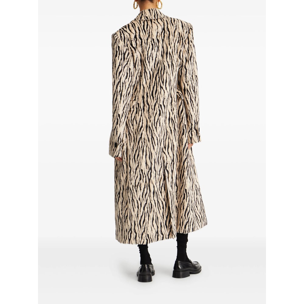 Rotate Birger Christensen Rotate Animal Print Textured Skirt With Form-fitting Design In Multi