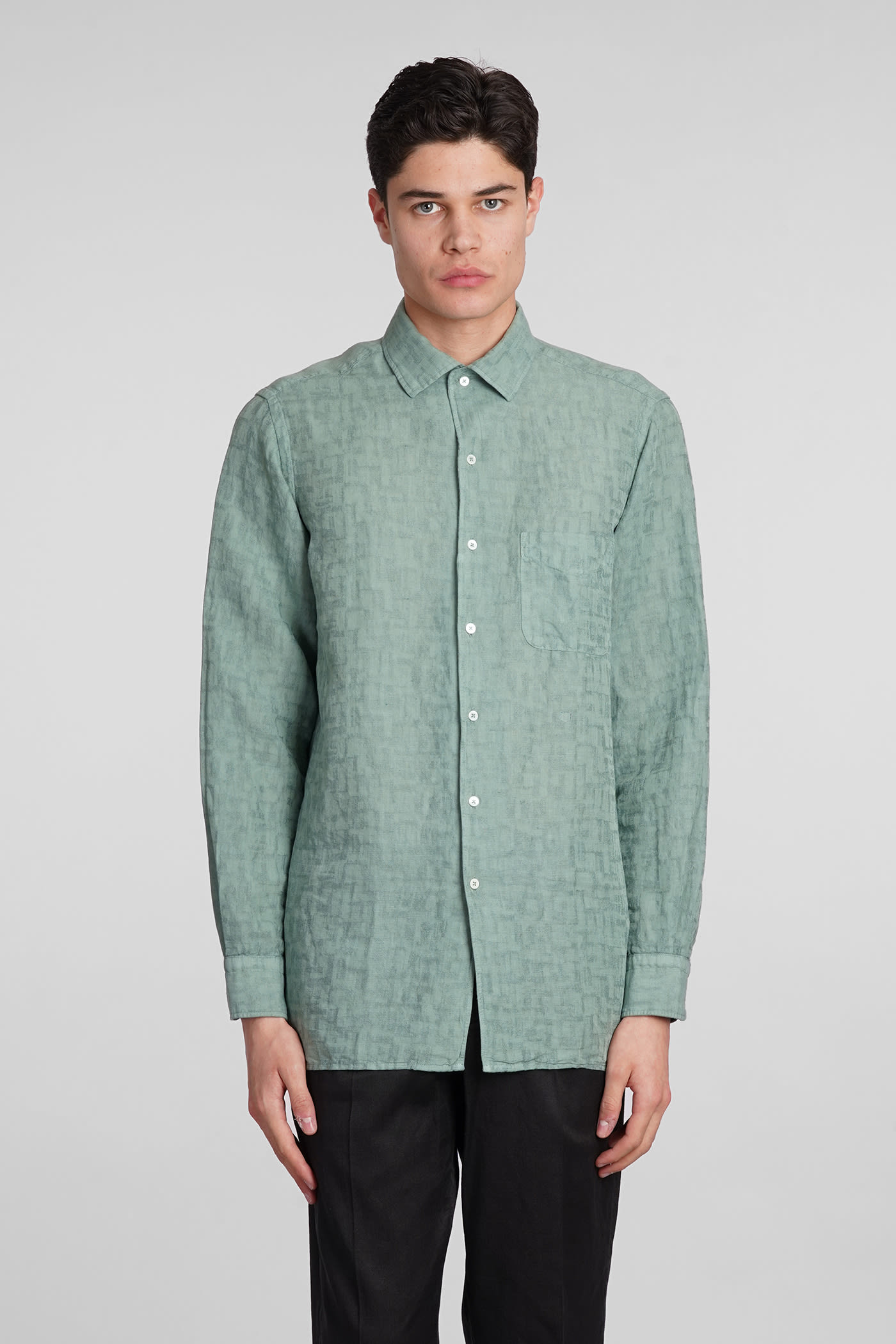 Bowles Shirt In Green Cotton