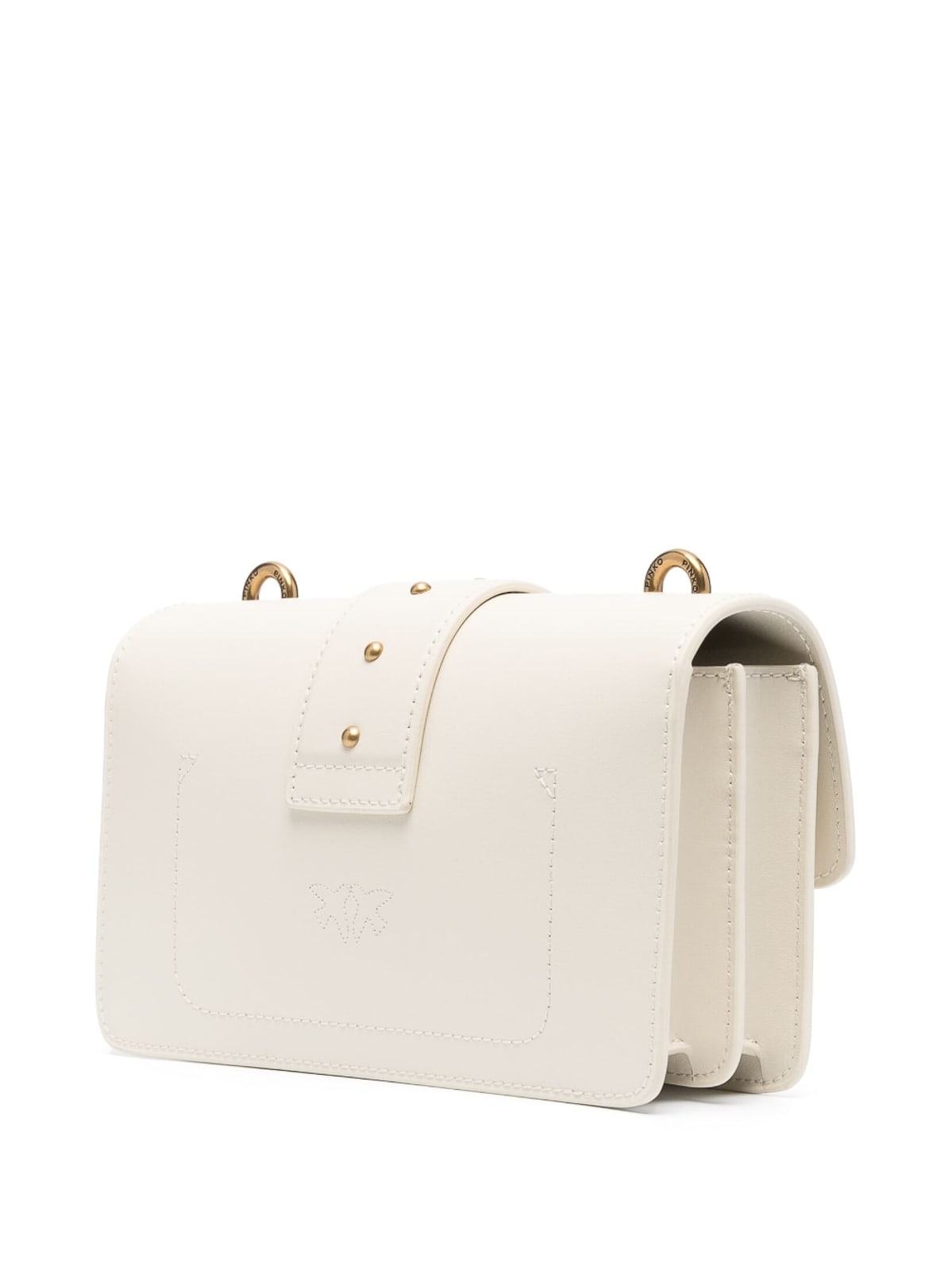 Shop Pinko Mini Love One Simply Bag In Bianco