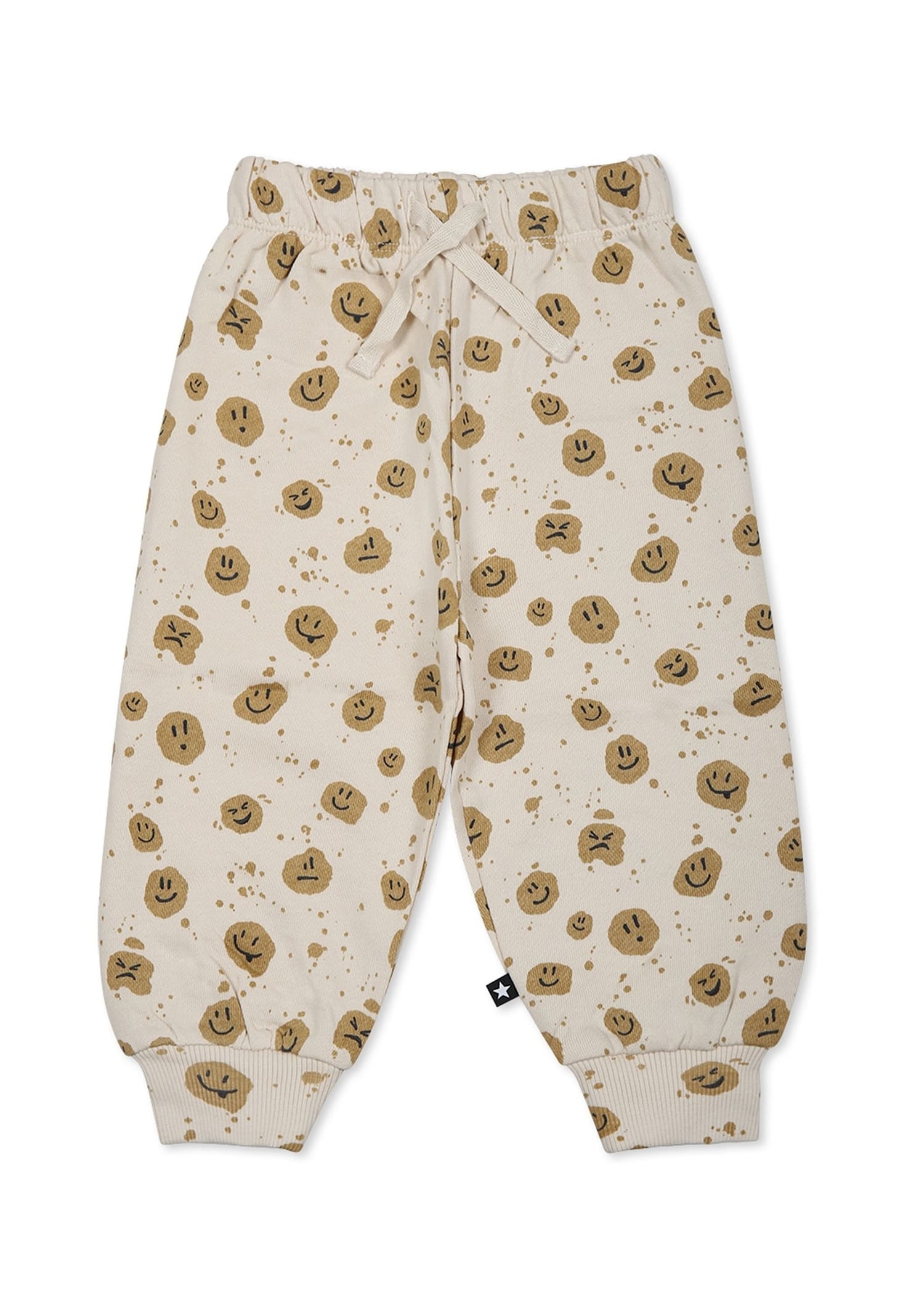 Molo Mood Dots-printed Trousers In Ivory