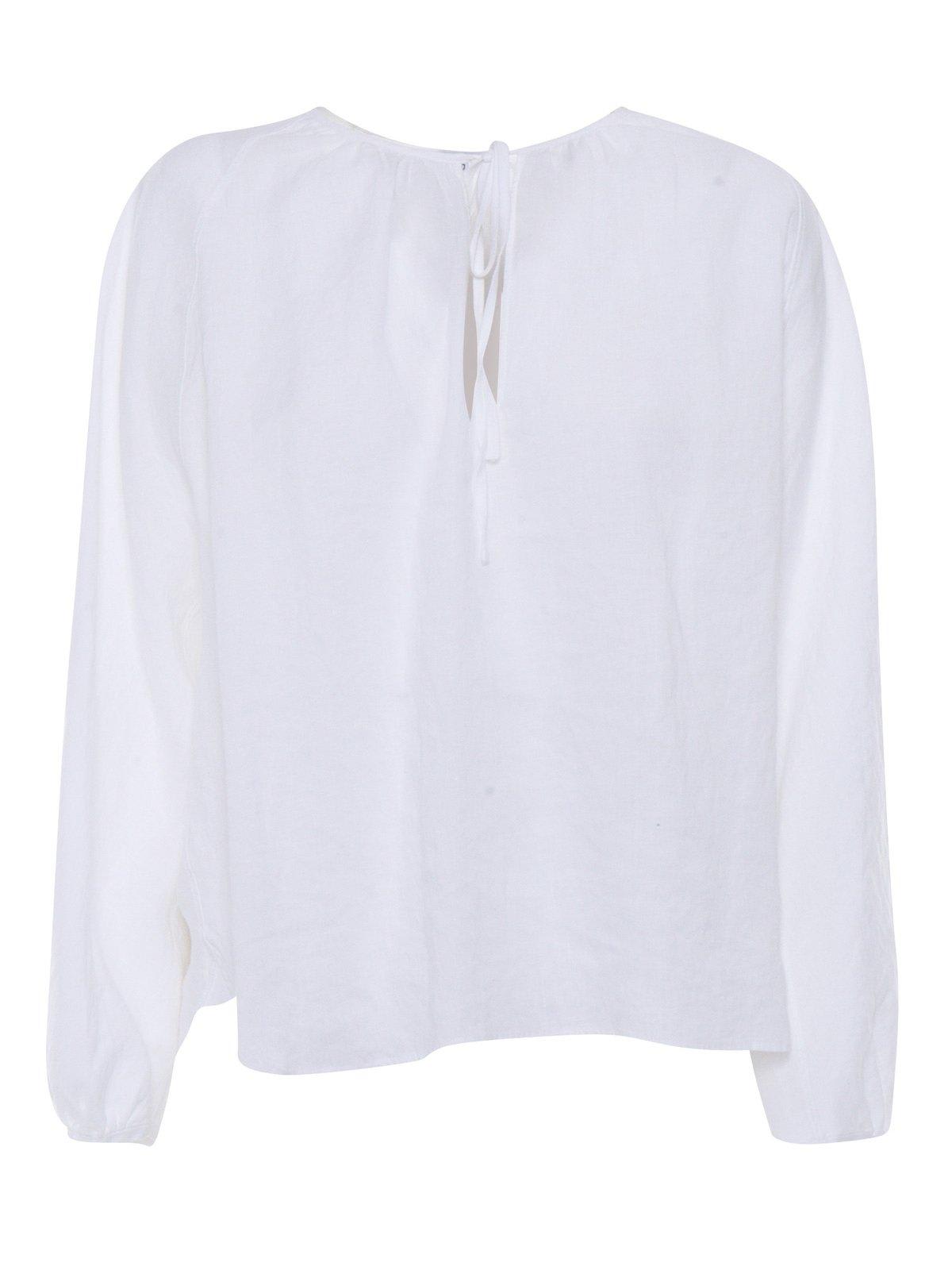 Bow Tied Rounded Hem Top