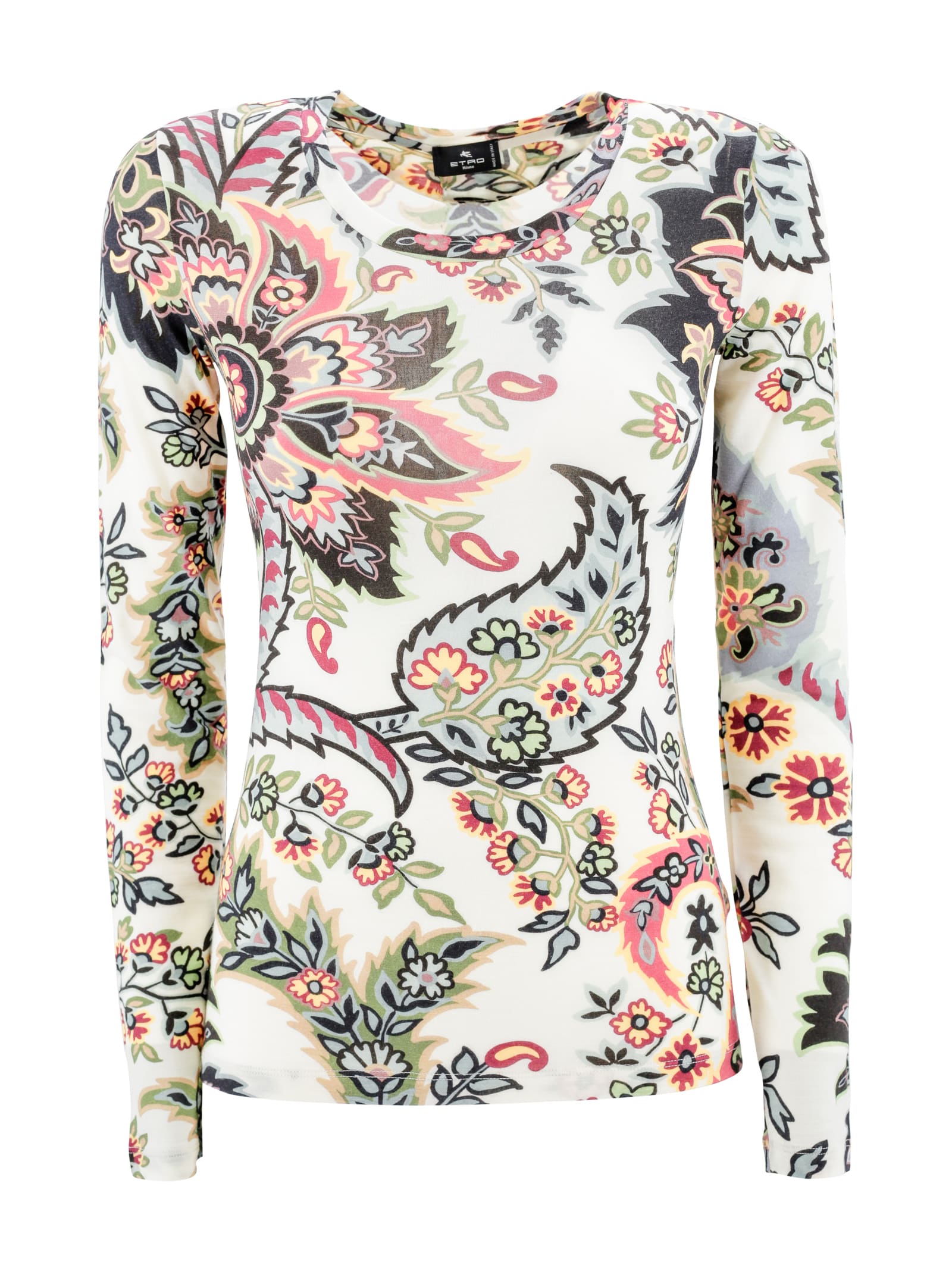 Shop Etro Top Paisley In Jersey