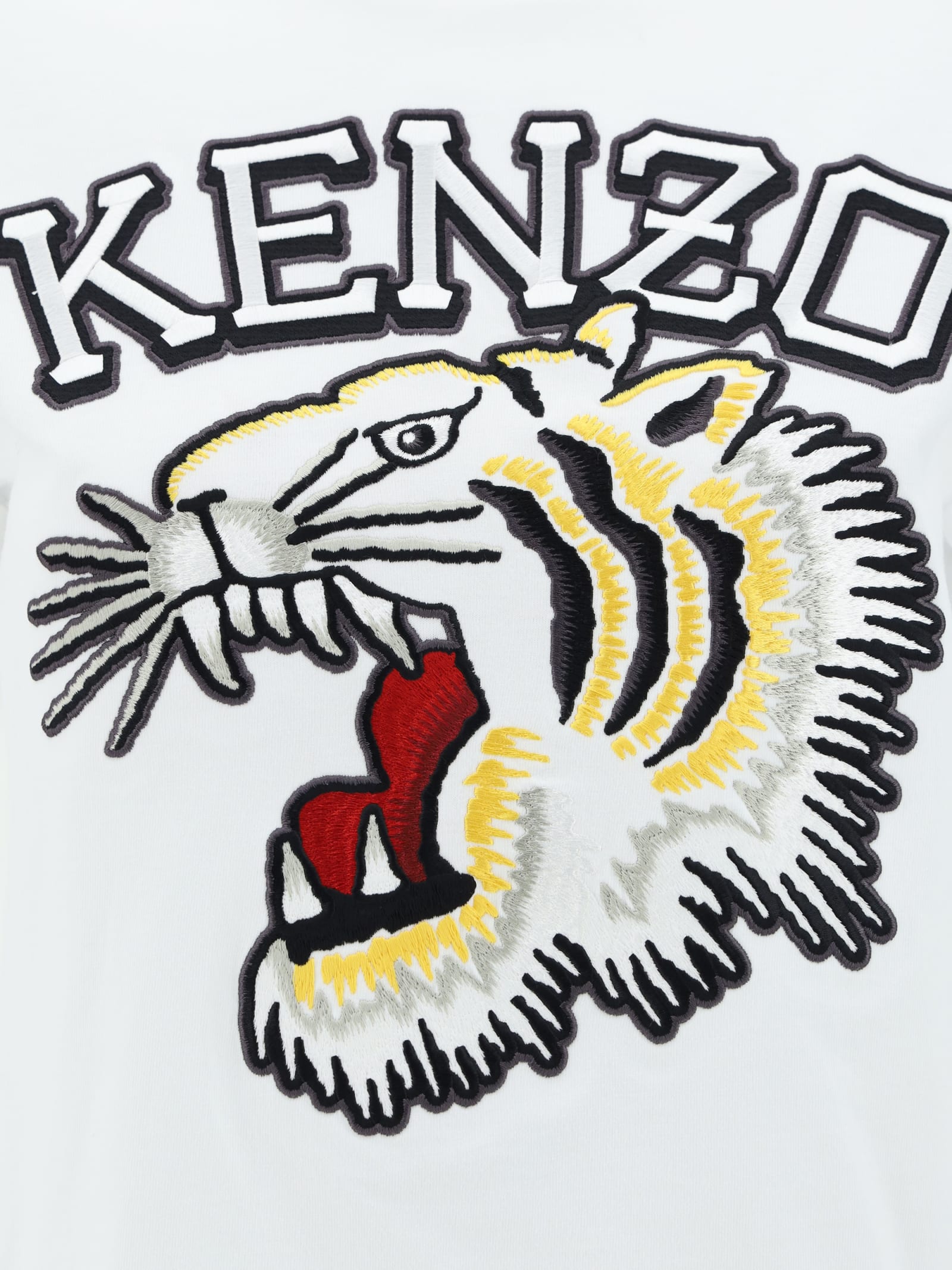 Shop Kenzo Tiger T-shirt In Bianco