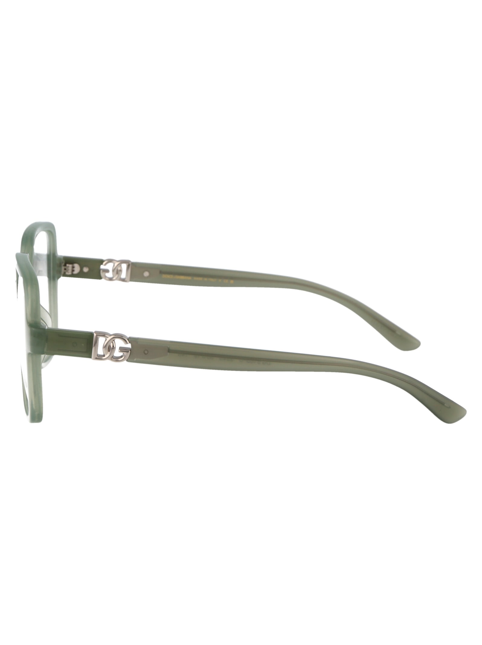 Shop Dolce &amp; Gabbana Eyewear 0dg5105u Glasses In 3345 Milky Green