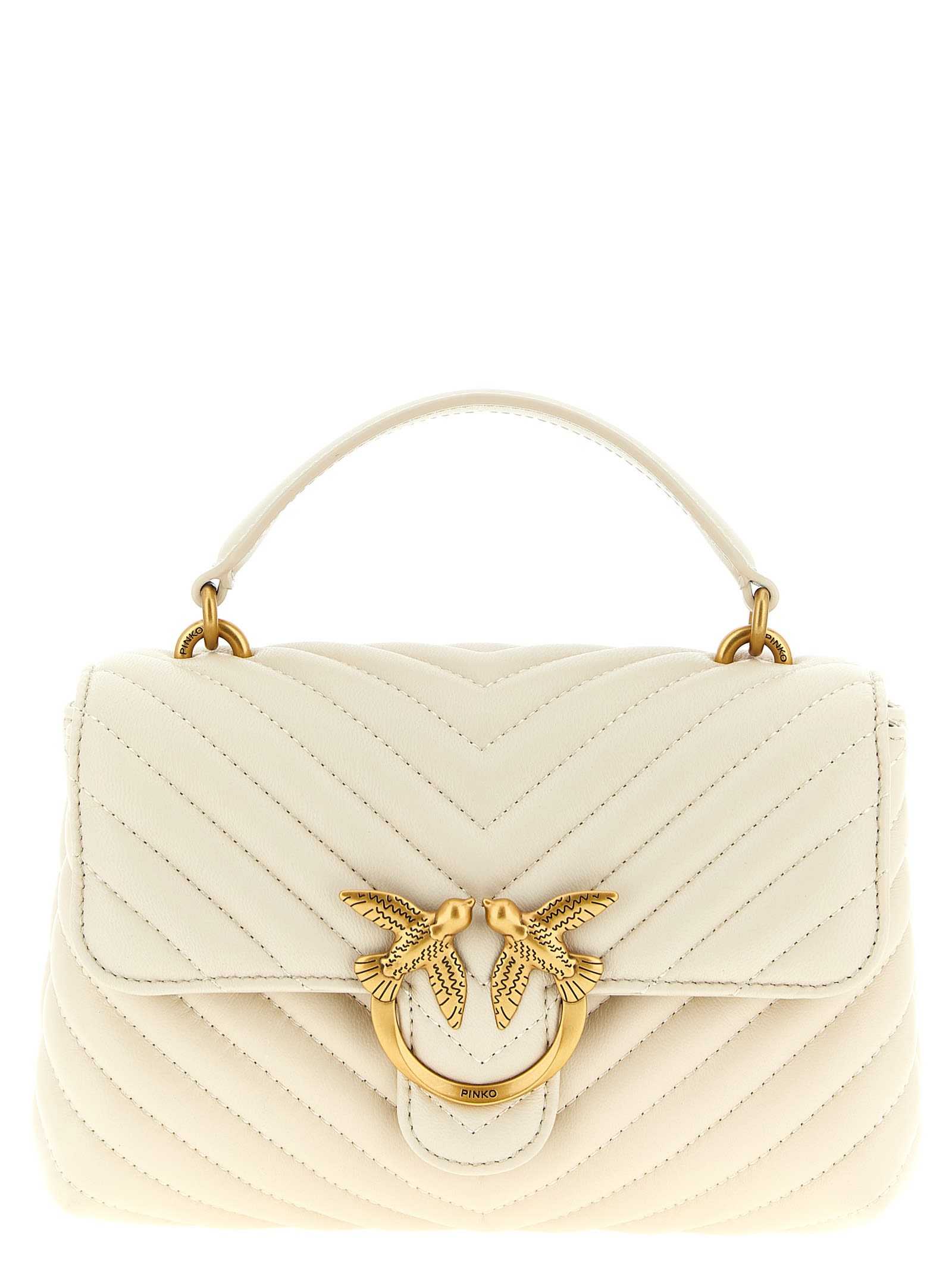Pinko Mini Lady Love Puff Handbag In White