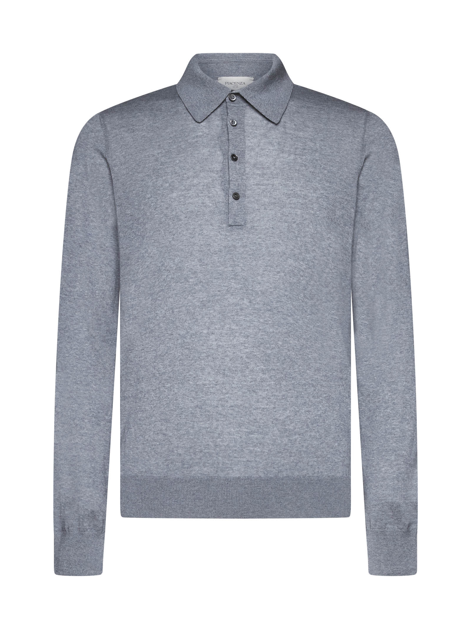 Piacenza Cashmere Polo Shirt In Light Grey