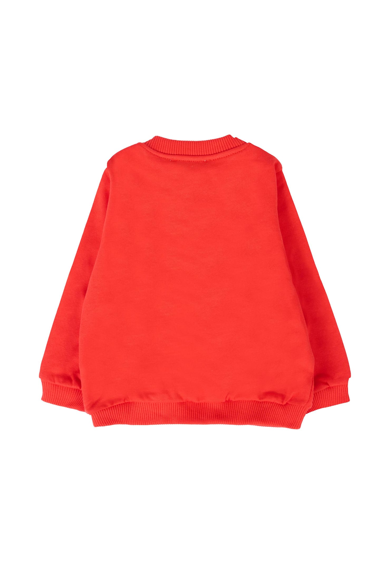 Moschino Red Sweatshirt For Babykids With Christmas Teddy Bear In Red