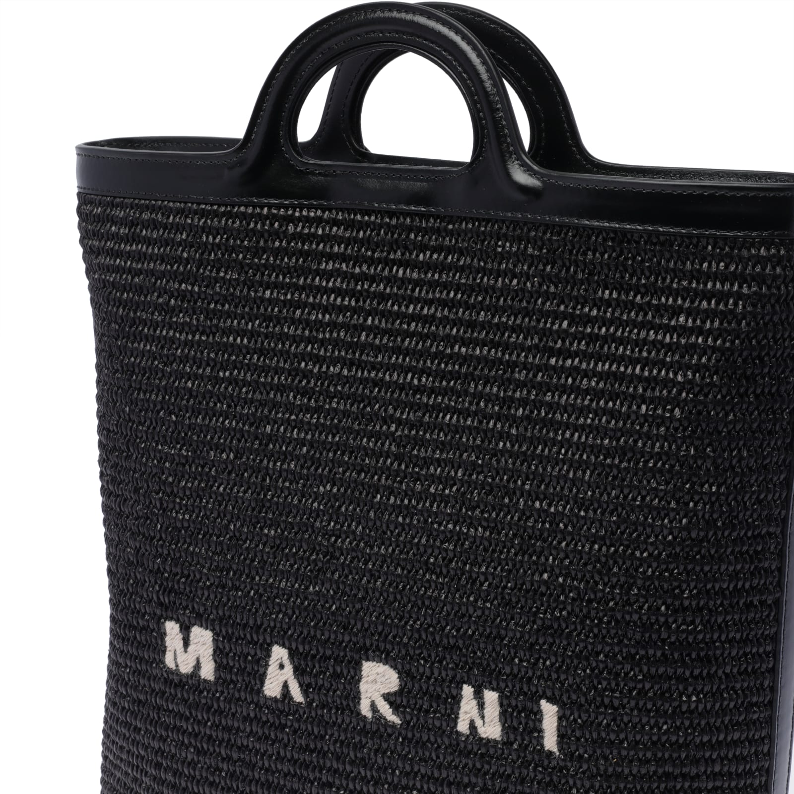 Shop Marni Tropicalia Handbag In Black