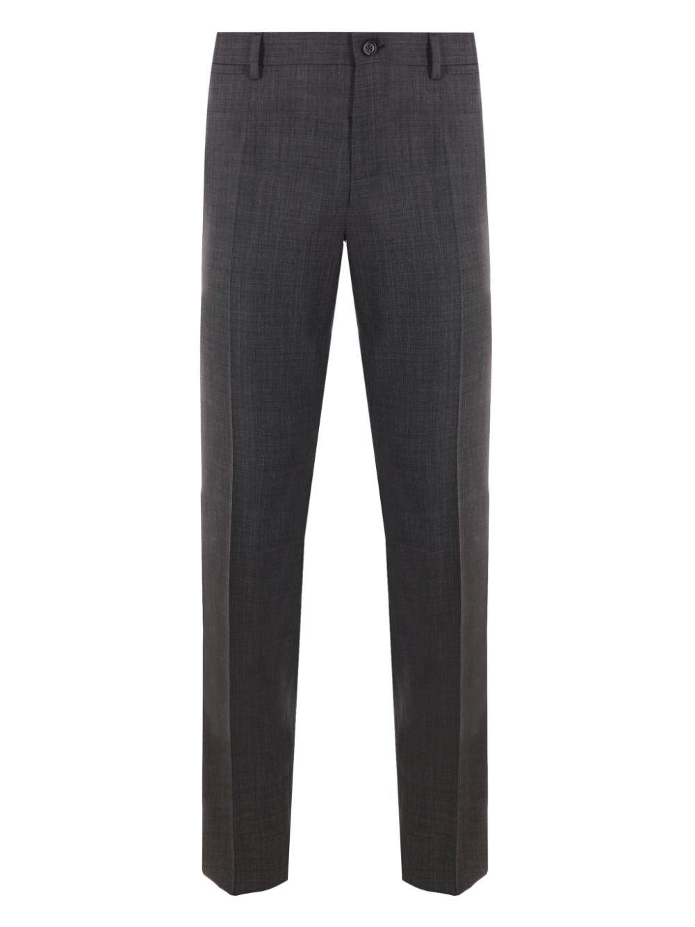 Shop Dolce & Gabbana Single-breasted Pressed Crease Tailored Suit In Grigio