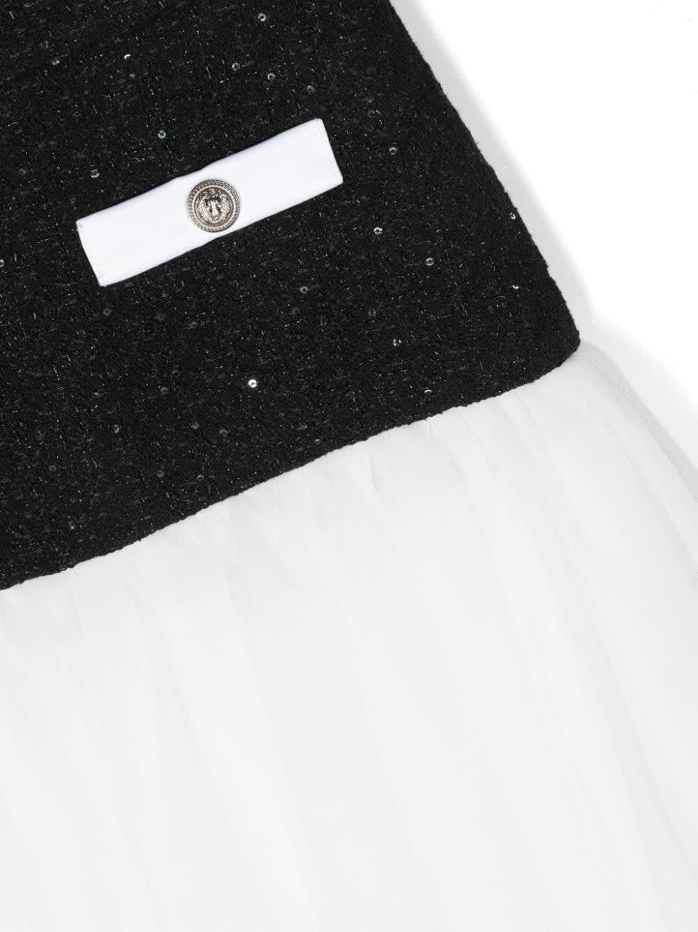 Shop Balmain Skirt With Insert Design In Black