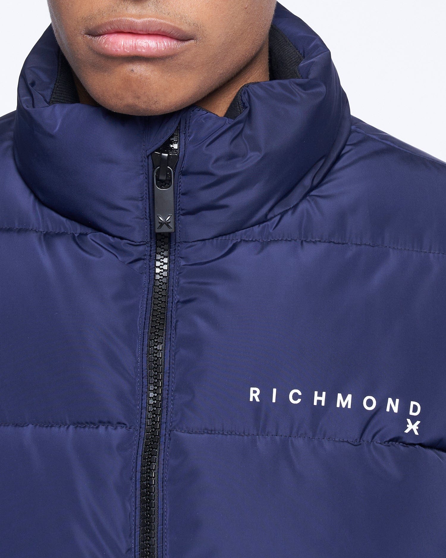 Shop John Richmond Down Jacket With Logo In Grigio