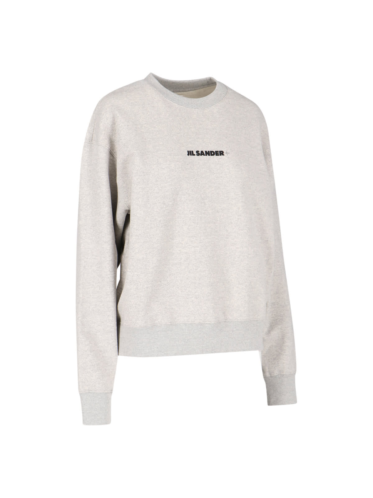 Shop Jil Sander Oversize Logo Sweatshirt In Grey