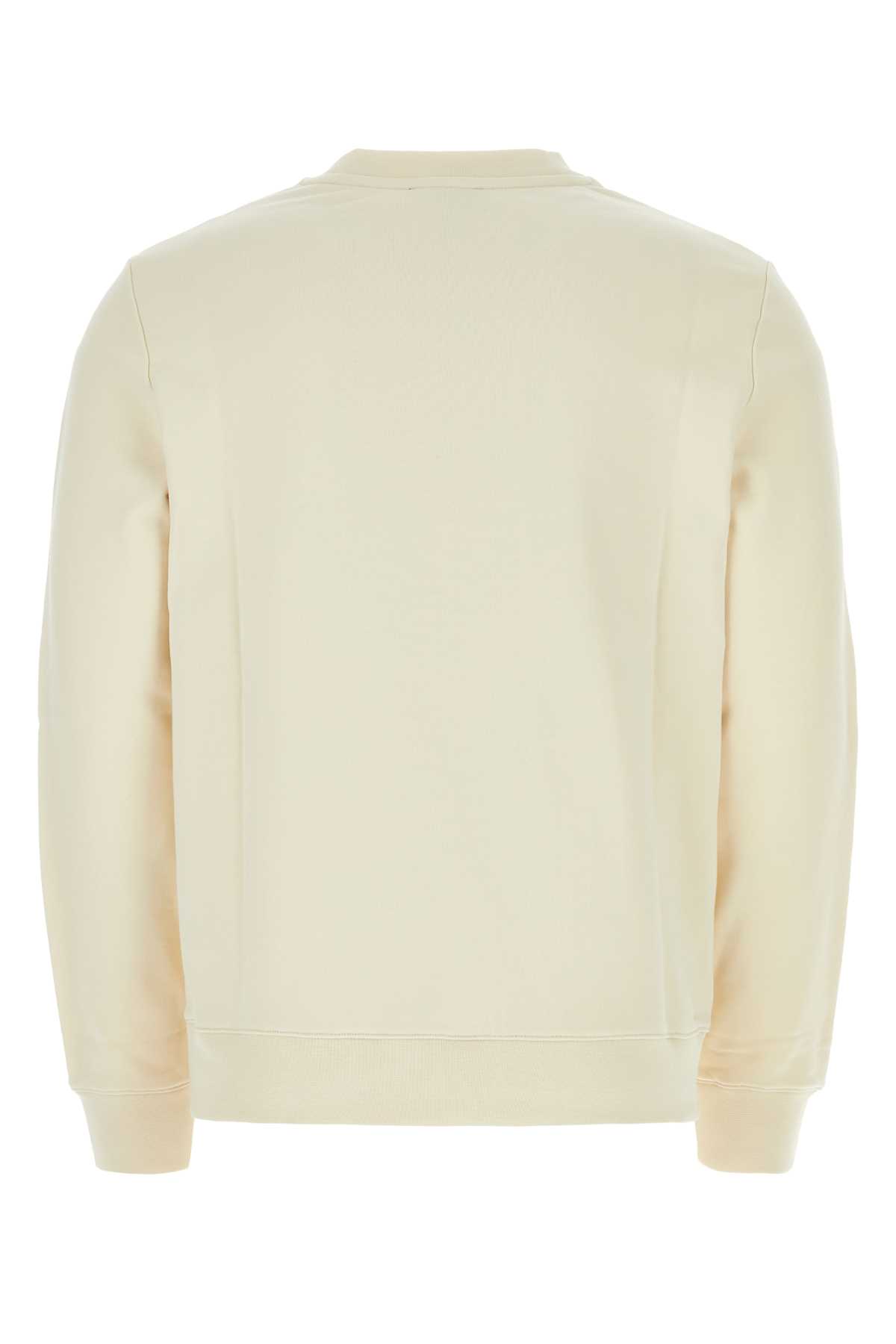 Shop Apc Cream Cotton Rider Sweatshirt In Blanccassebleu