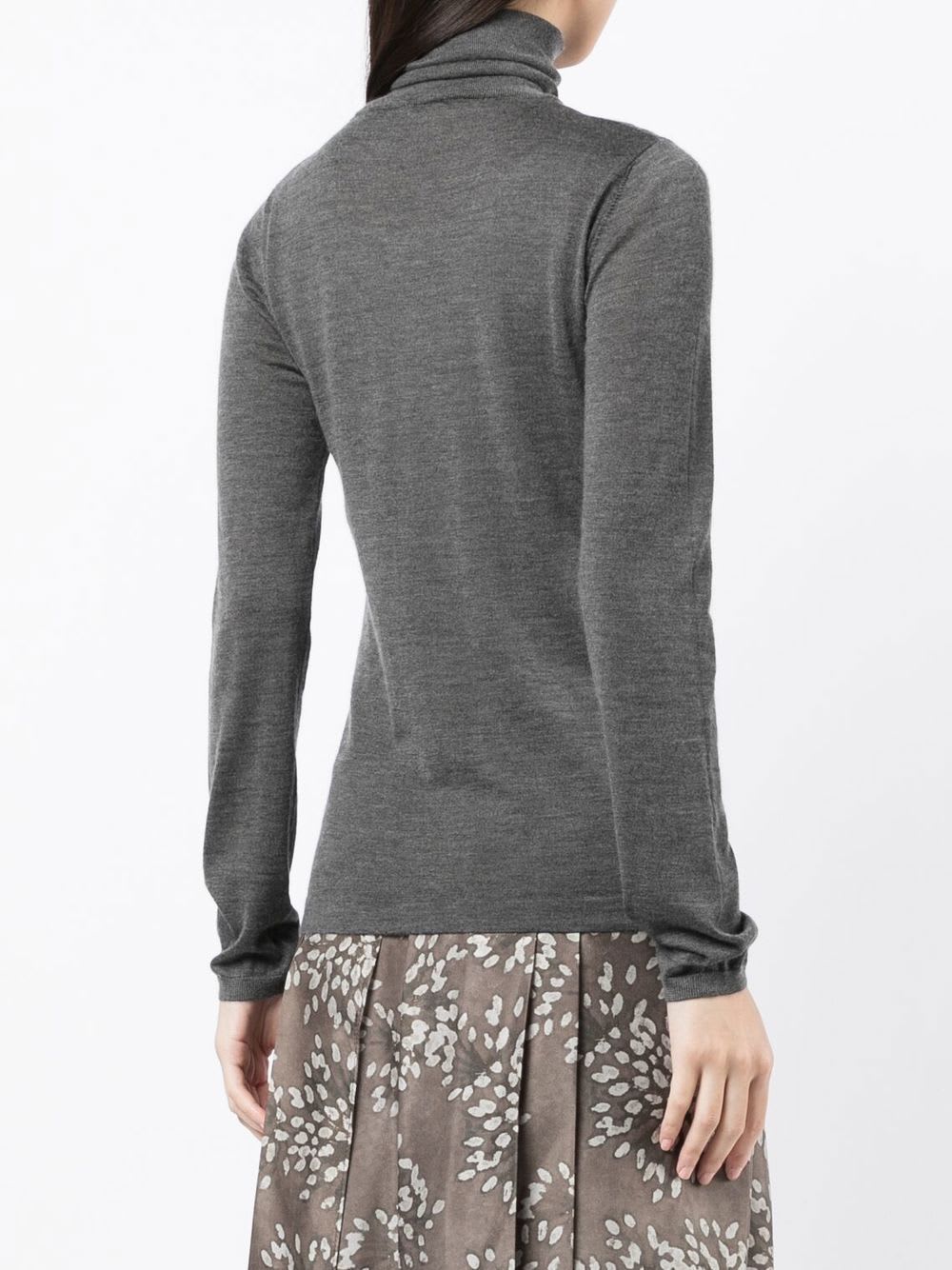 Brunello Cucinelli Luxe Cashmere Silk Turtleneck Sweater In Gray