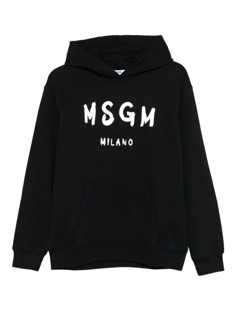 Msgm Sweatshirt With Logo In Black