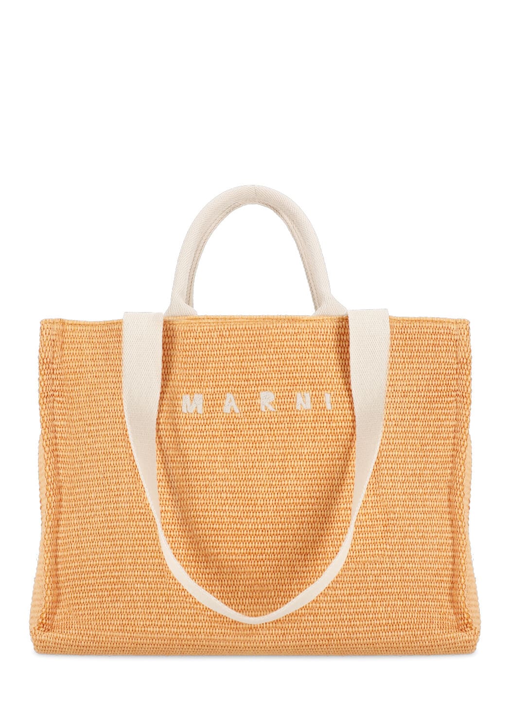 Marni Tote Bag With Logo In Orange