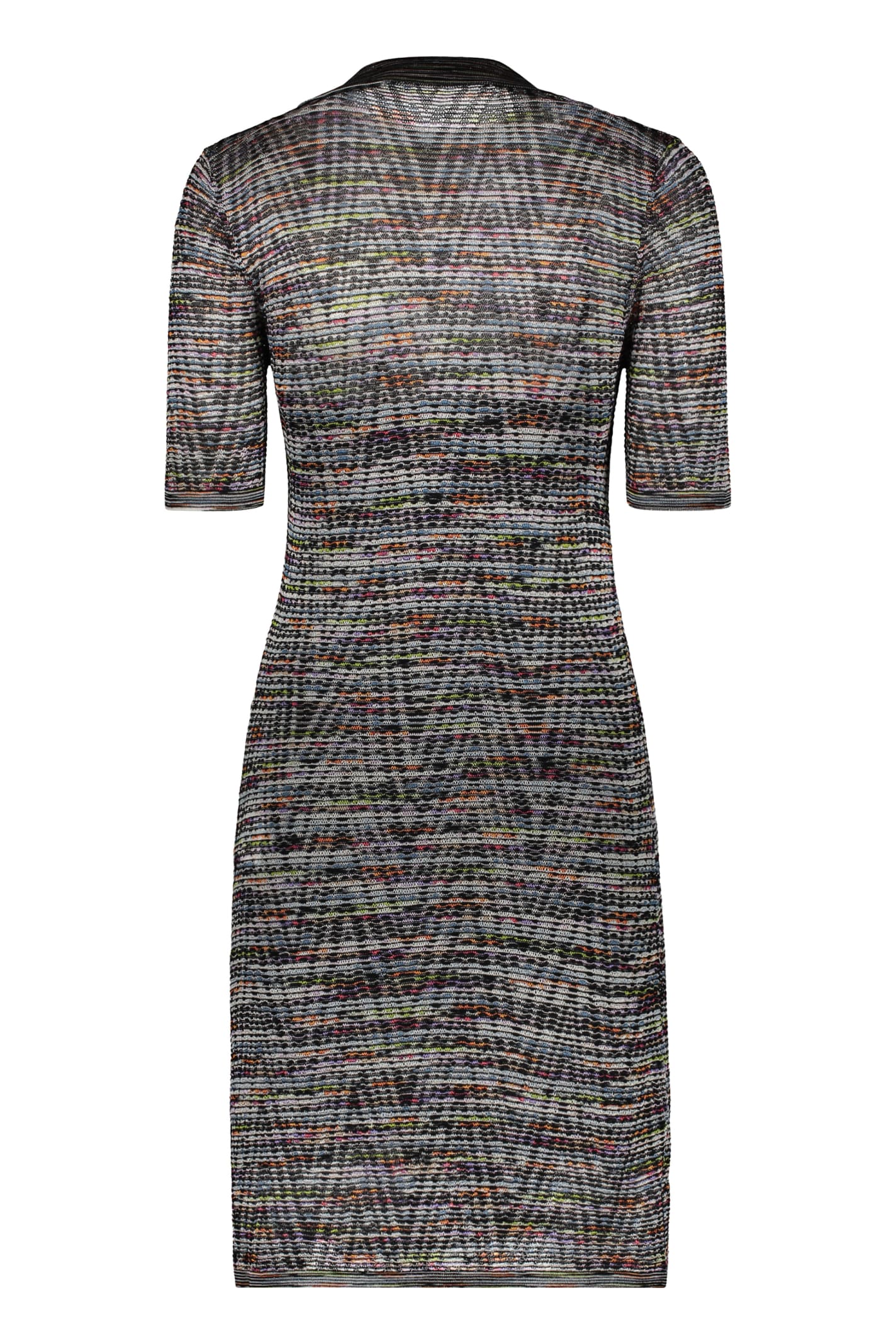 Shop Missoni Knitted Dress In Black