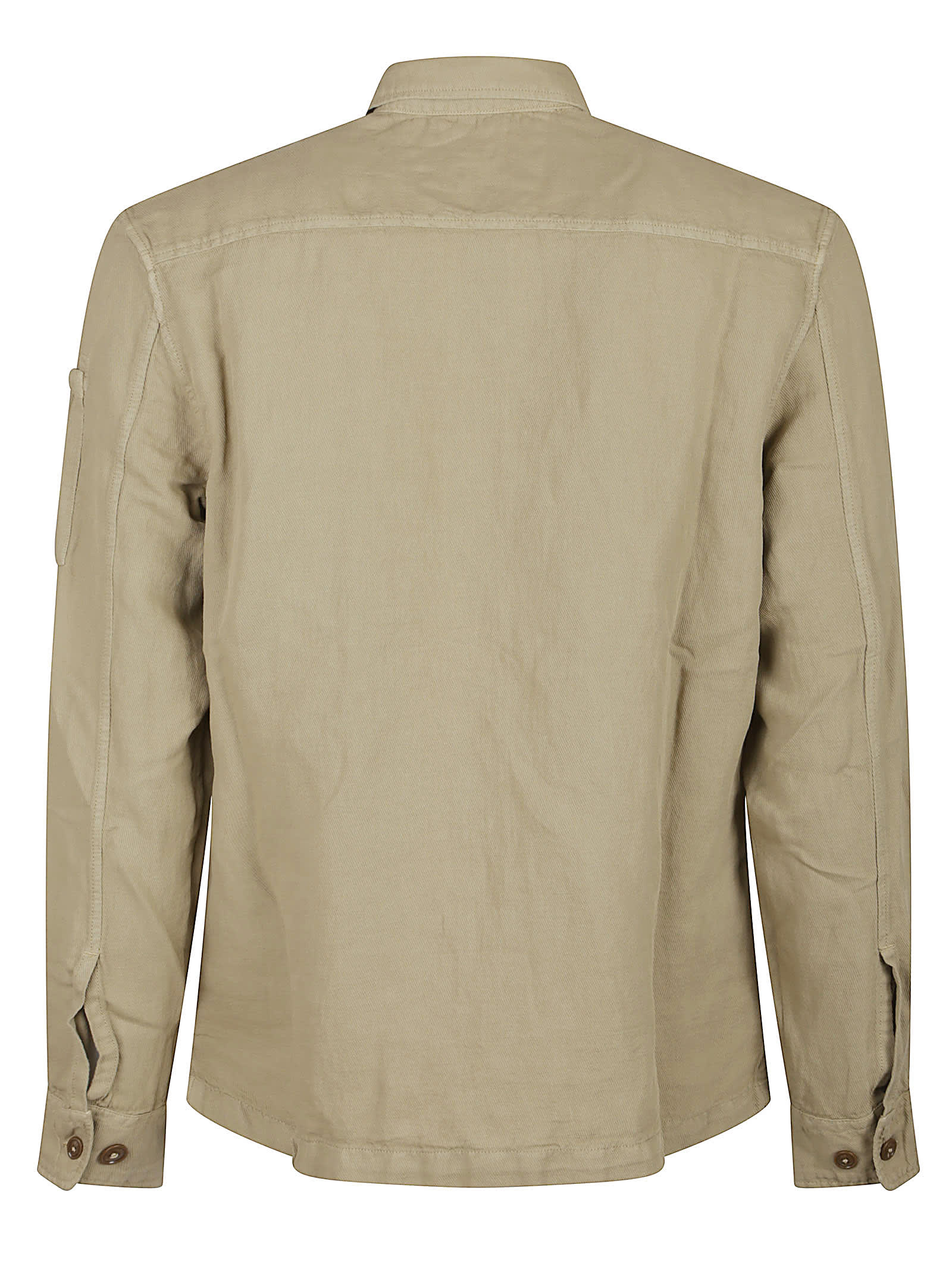 C.p. Company Lens Overshirt In Green