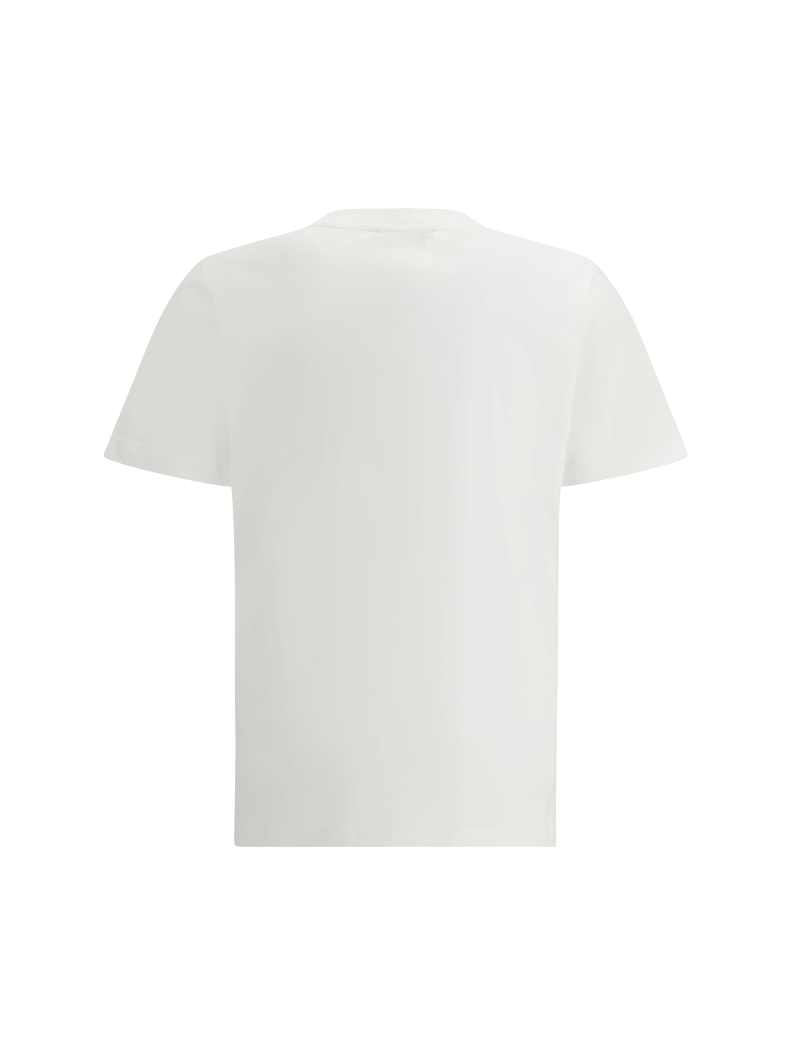 Marni Logo Patch Crewneck T-shirt In Lily White