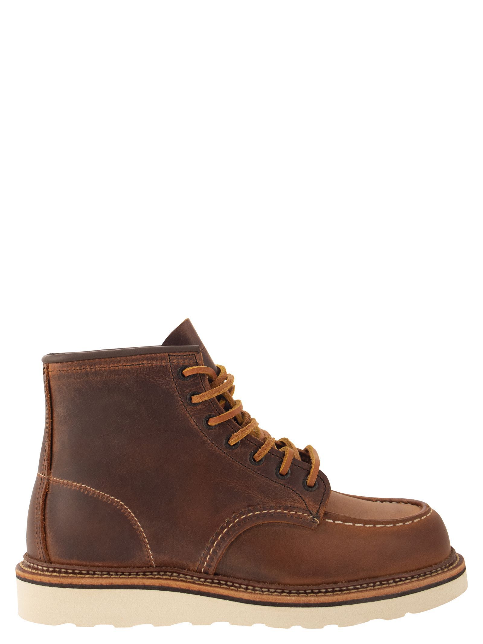 Red Wing Classic Moc Rough And Tough Leather Boot In Brown