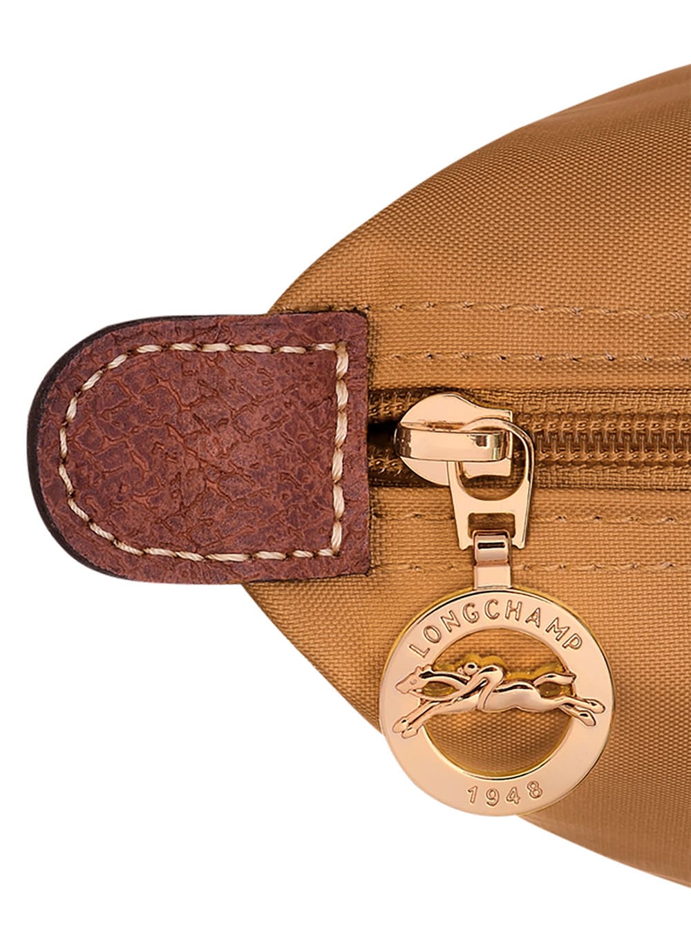 Longchamp Le Pilage Original Beige Medium Backpack With Two Adjustable Shoulder Bag And Embossed Logo On The F