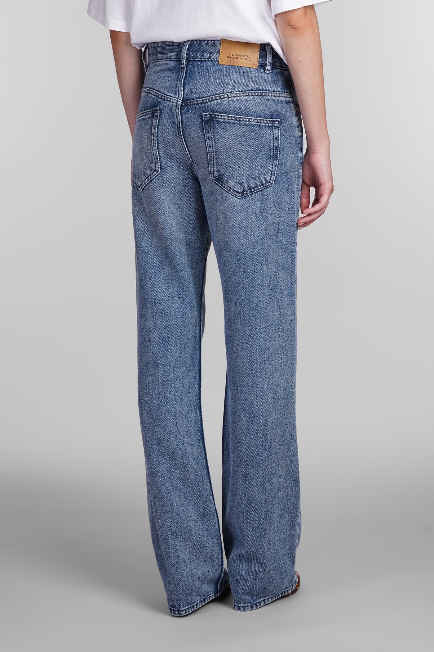 Shop Isabel Marant Belvira Jeans In Blue Cotton