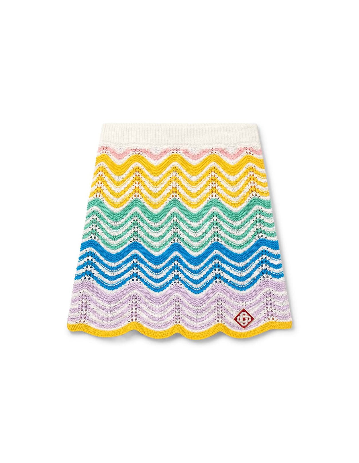 Shop Casablanca Gradient Wave Crochet Mini Skirt