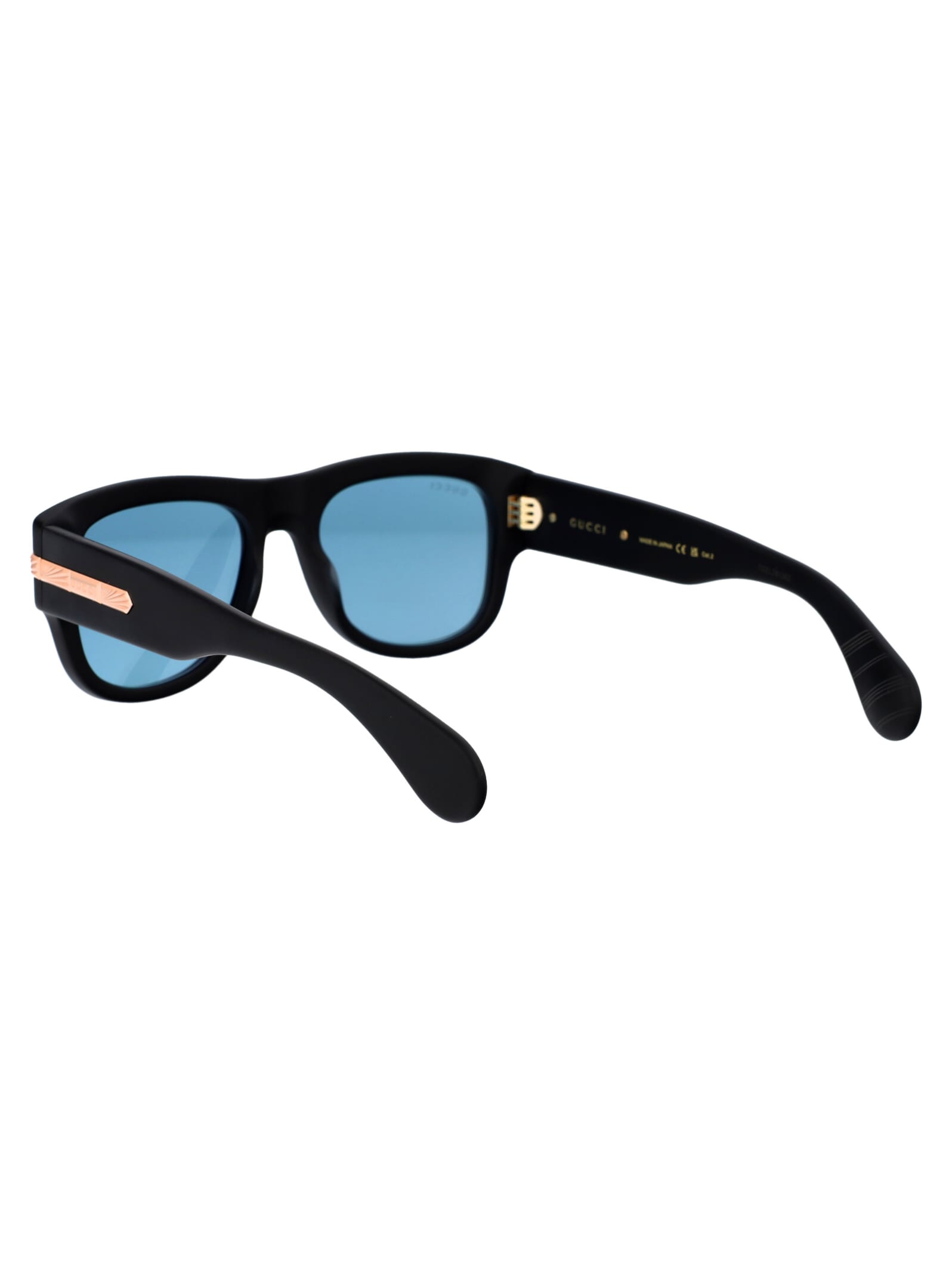 Shop Gucci Gg1517s Sunglasses In 002 Black Black Blue