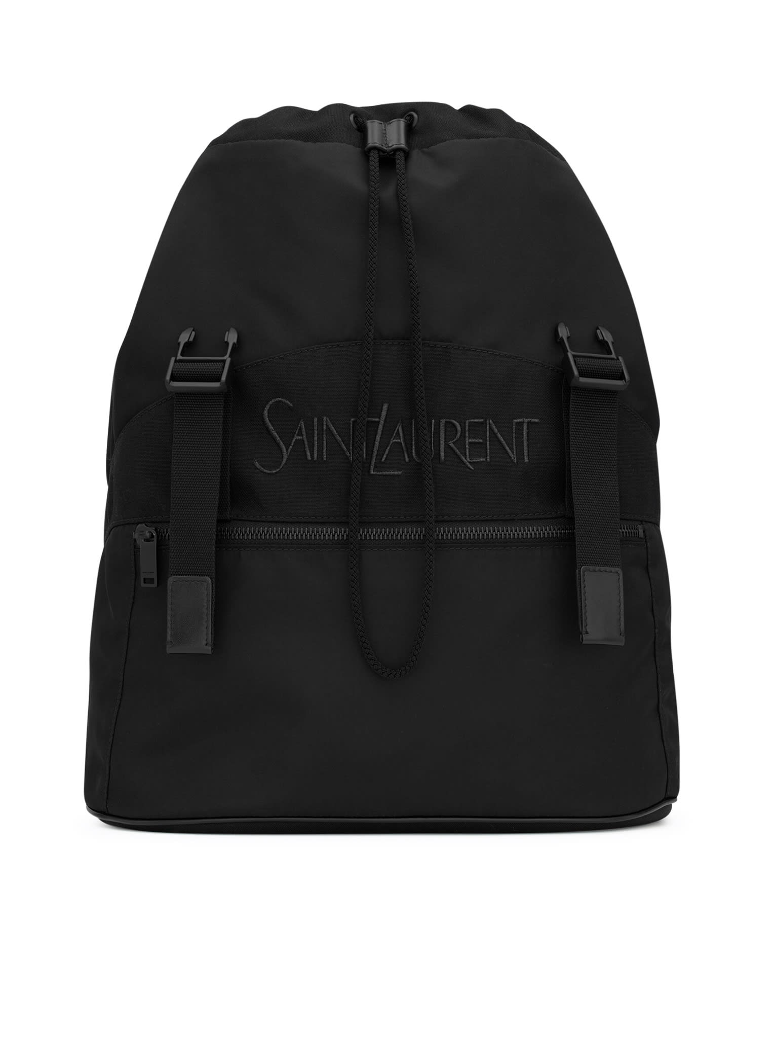 Shop Saint Laurent Ysl Bag New Backpack In Black