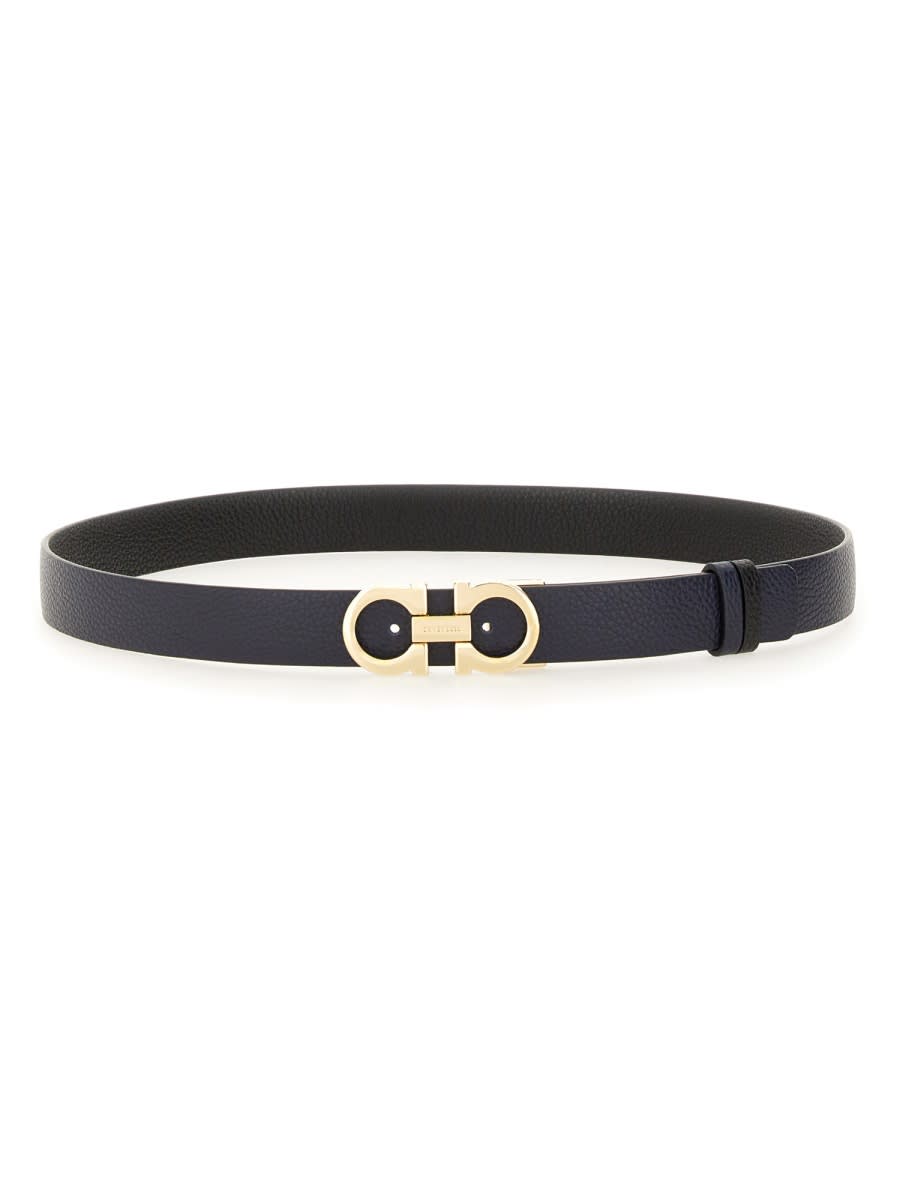 Shop Ferragamo Gancini Belt In Black